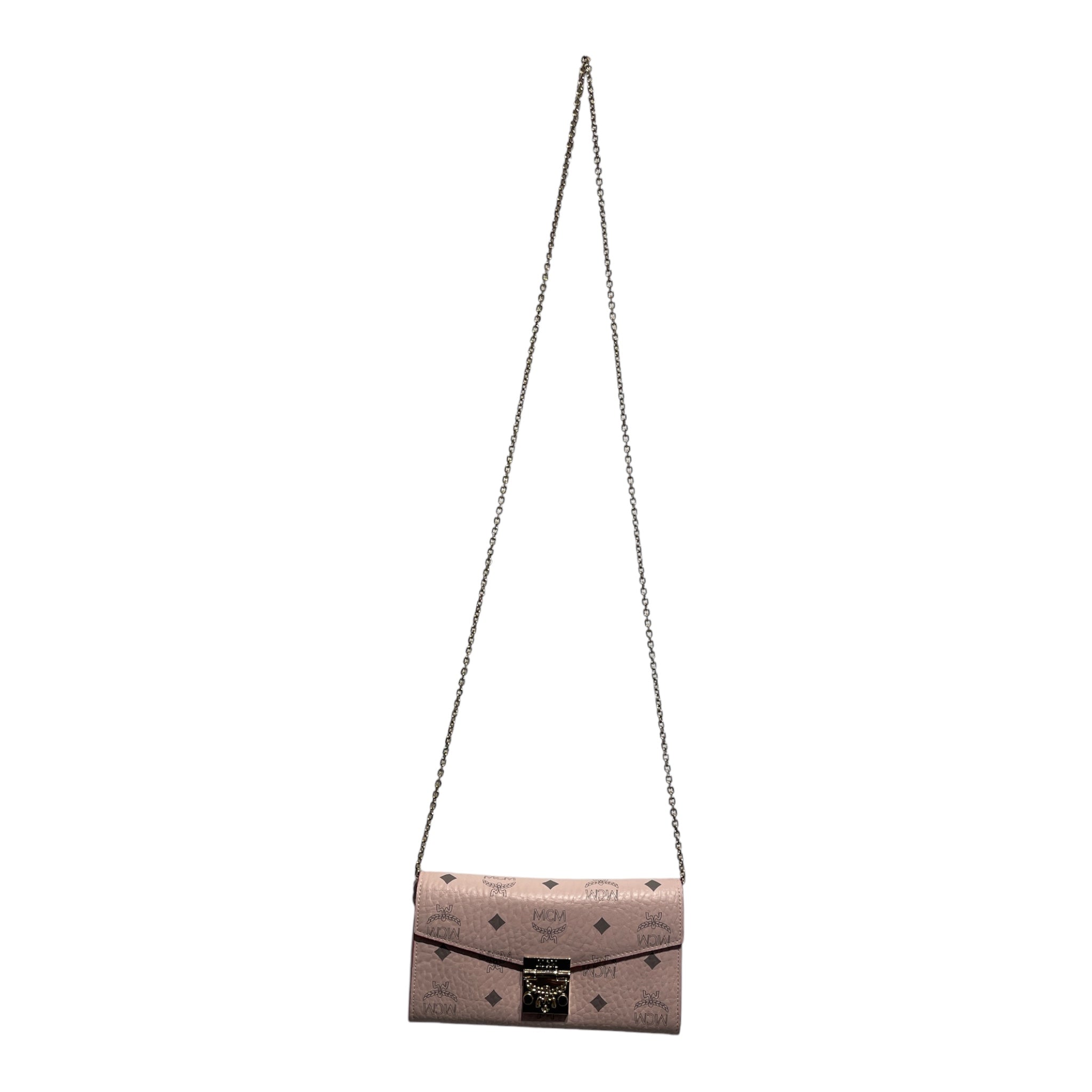 MCM/Cross Body Bag/Monogram/Leather/PNK/Pink Visetos on Chain Bag view 1