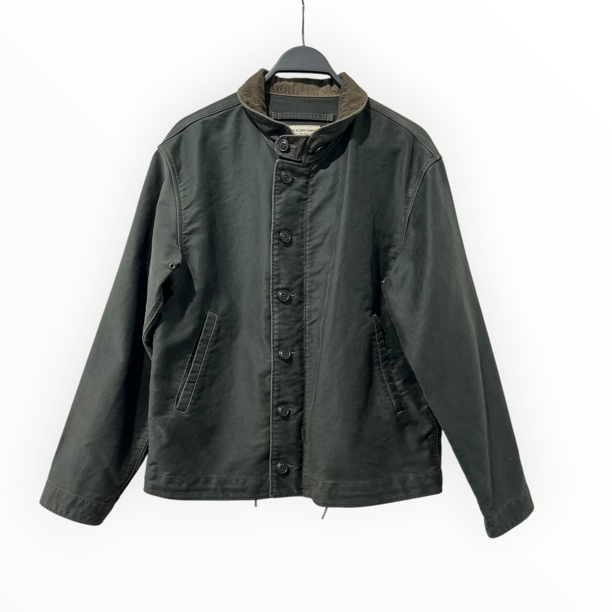 RRL/Jacket/L/Cotton/GRN/41381 DECK JACKET ZIP BUTTONS view 1