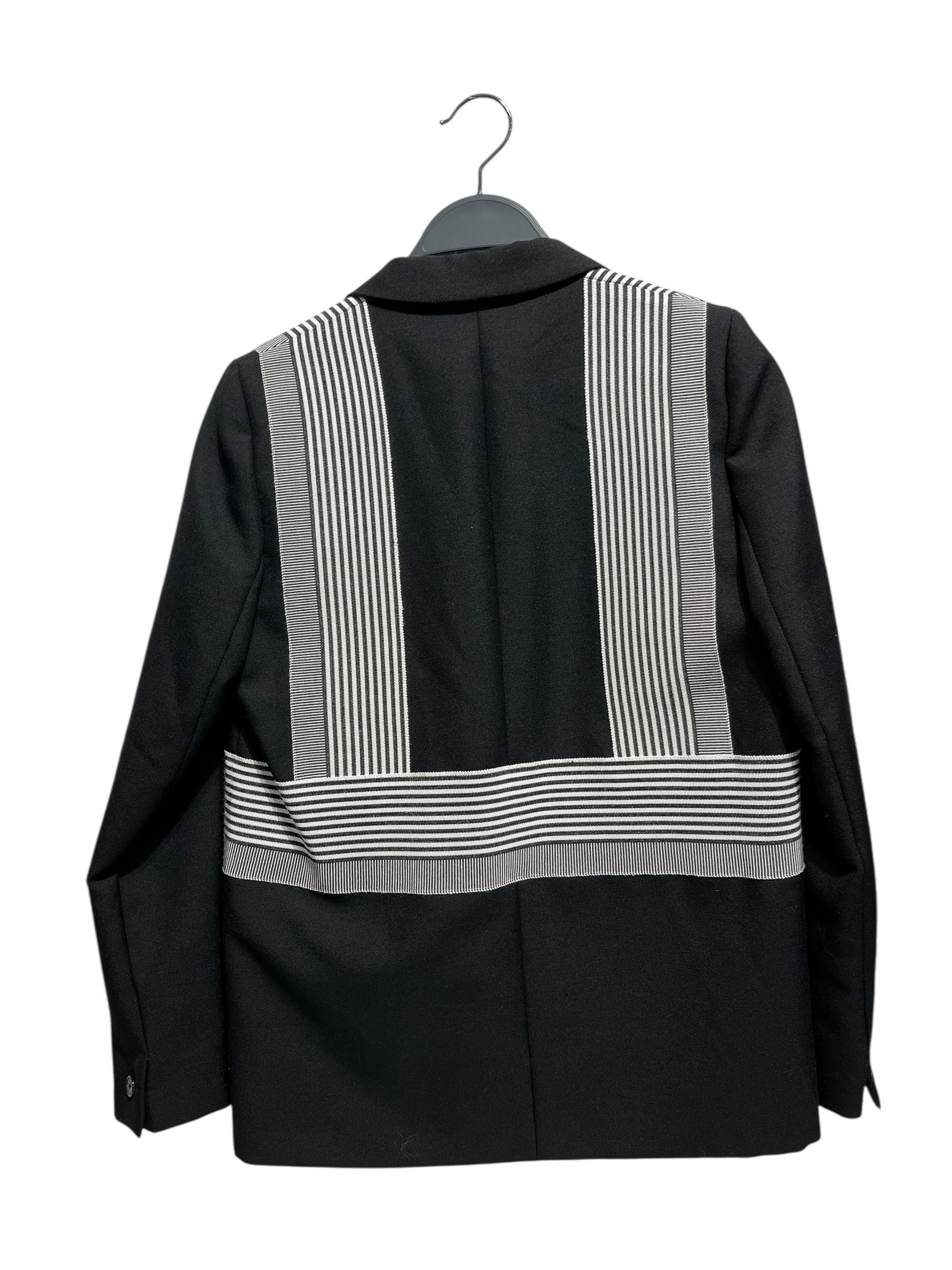 Acne Studios/Tailored Jkt/32/Stripe/Wool/BLK/WHITE STRIPES PADDED BLAZER view 2