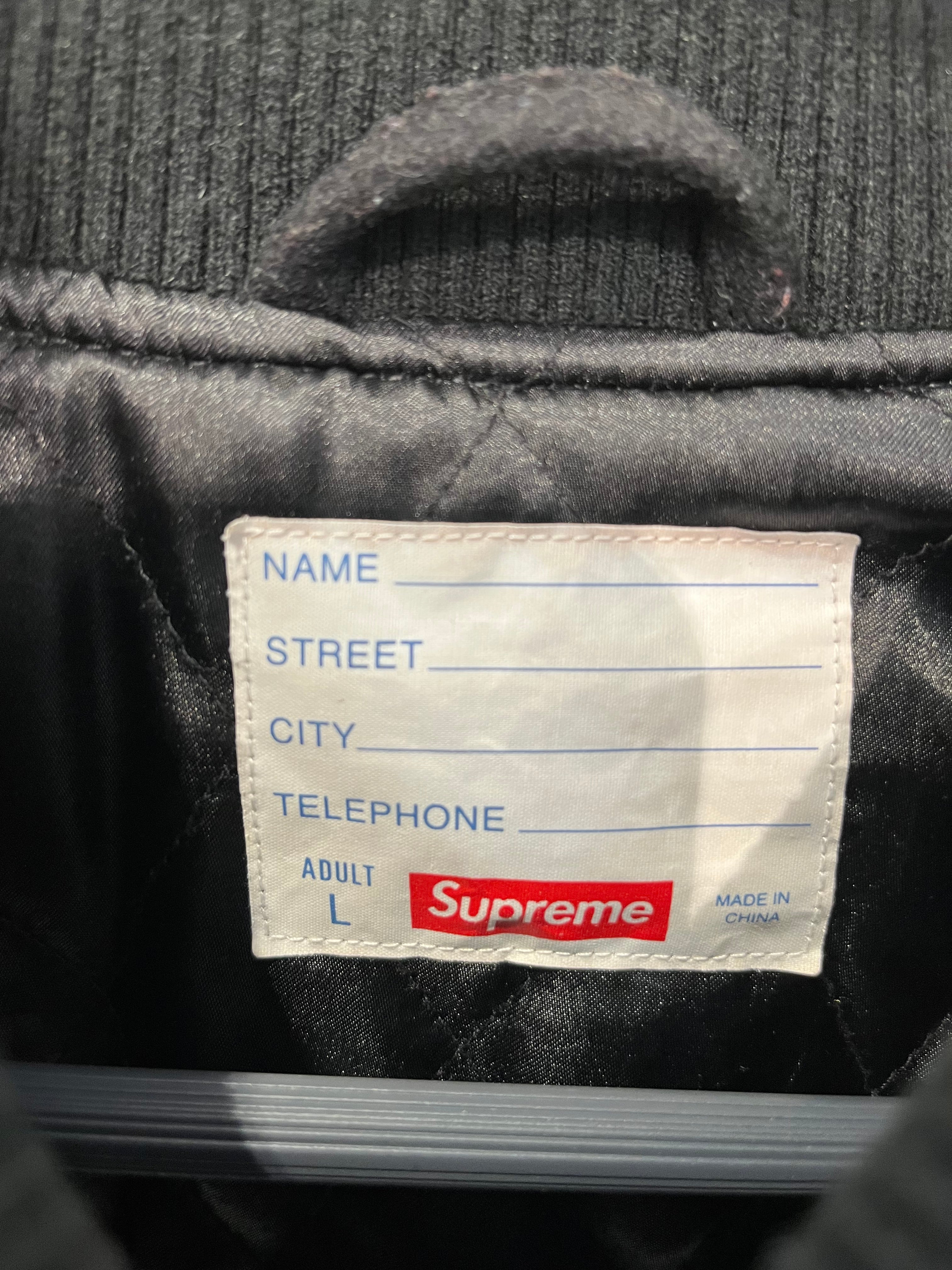 Supreme/Jacket/L/Wool/BLK/VARSITY JACKET view 3