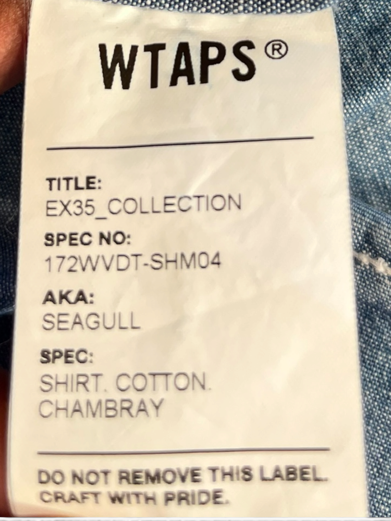 w)taps/LS Shirt/1/Cotton/IDG/WTAPS DENIM BUTTON SHIRT view 4