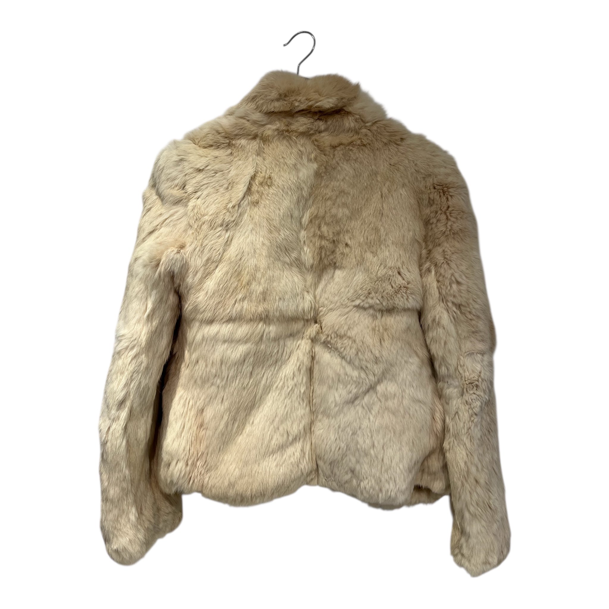 Vintage/Coat/S/Fur/CRM/RABBIT FUR LIGHT PINK INTERIOR view 2