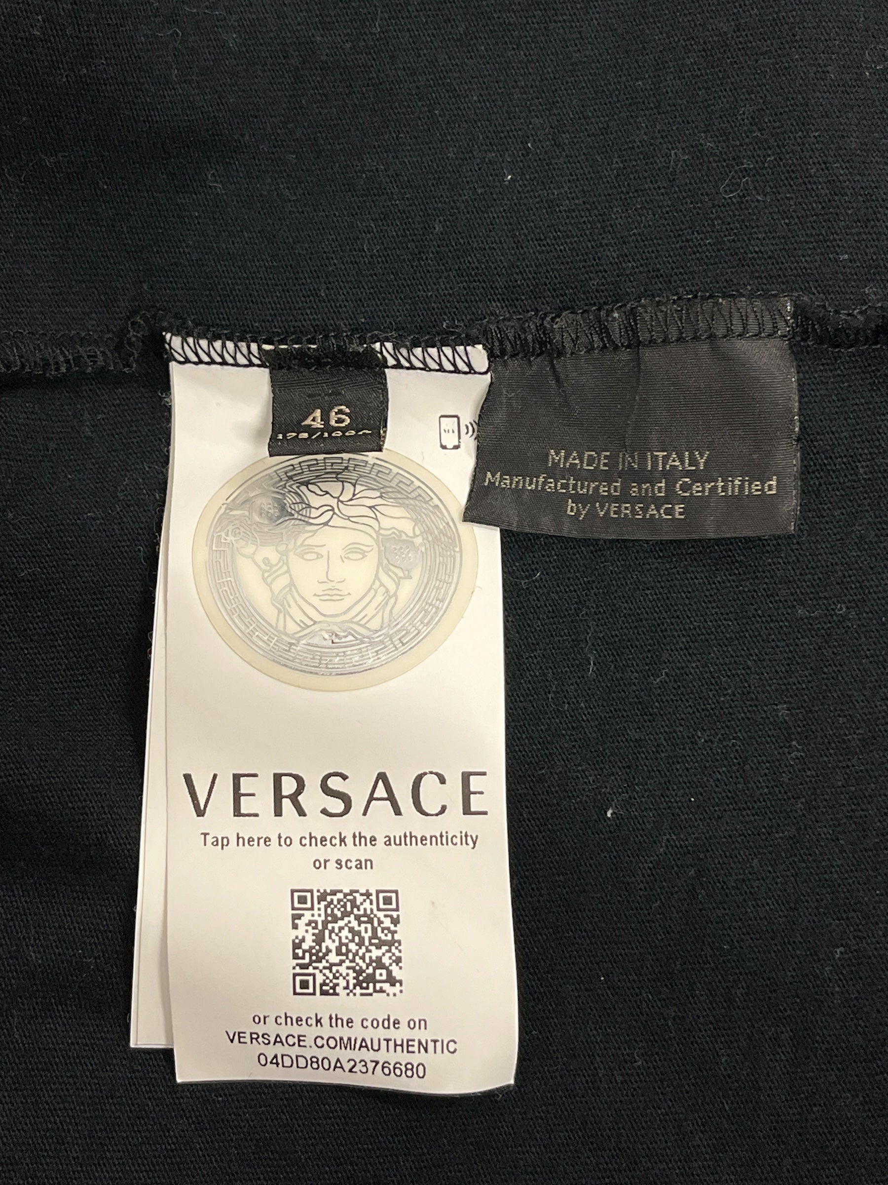 VERSACE/SL Dress/12/Cotton/BLK/SL VERSACE TSHIRT DRESS view 4