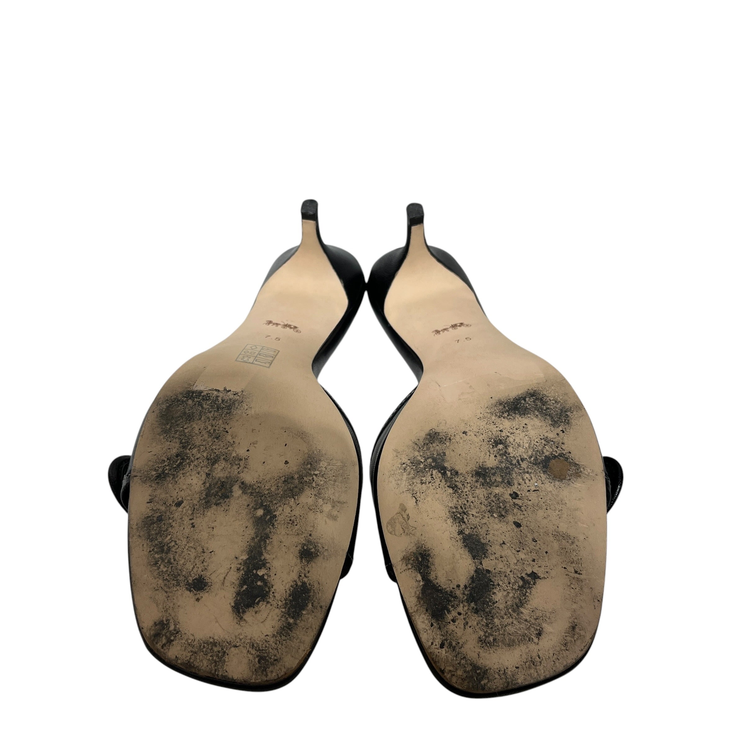 COACH/Heels/US 7.5/Leather/BLK/Open-Toe/margot heels view 4