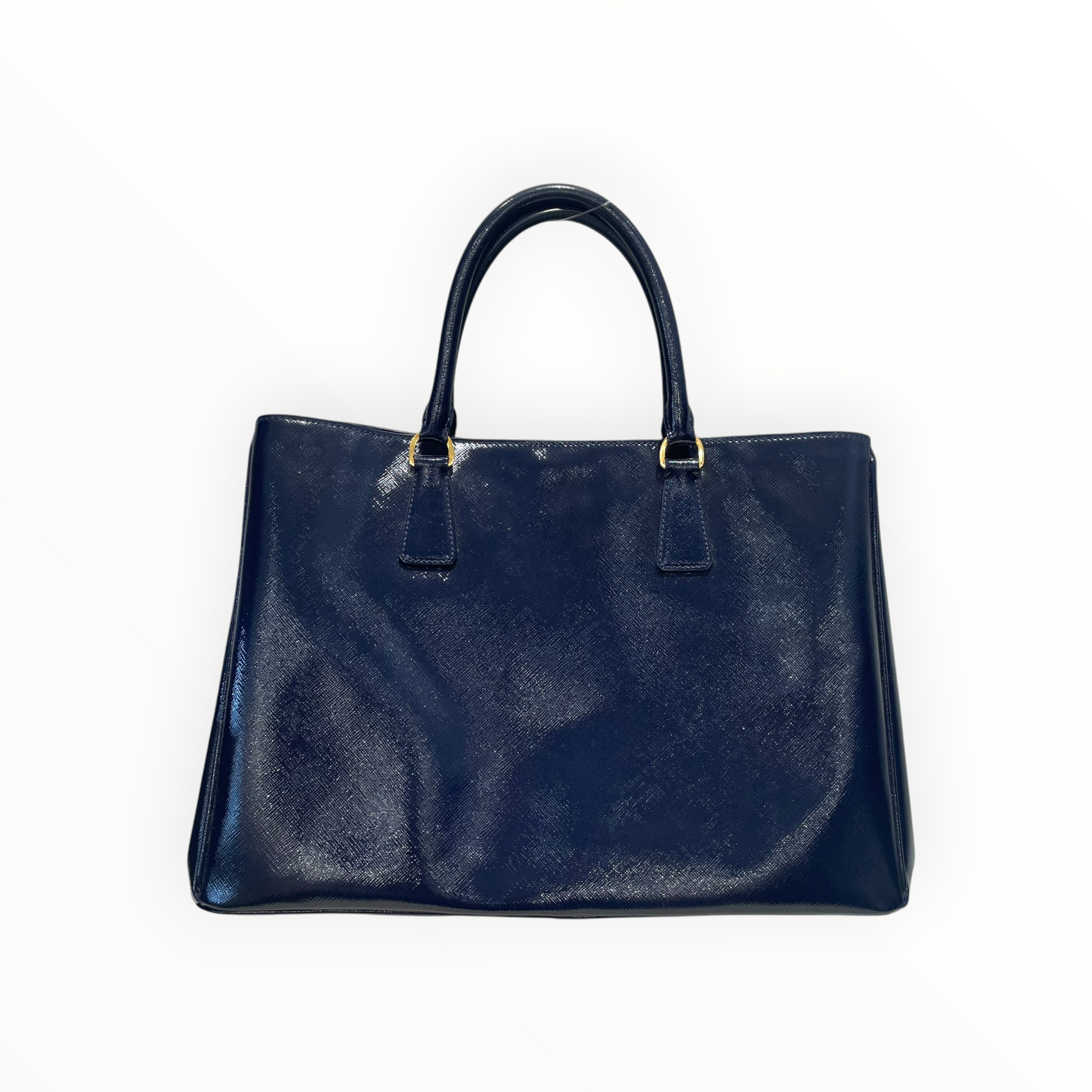 PRADA/Tote Bag/Leather/NVY/SAFFIANO VERNICE TOTE view 2