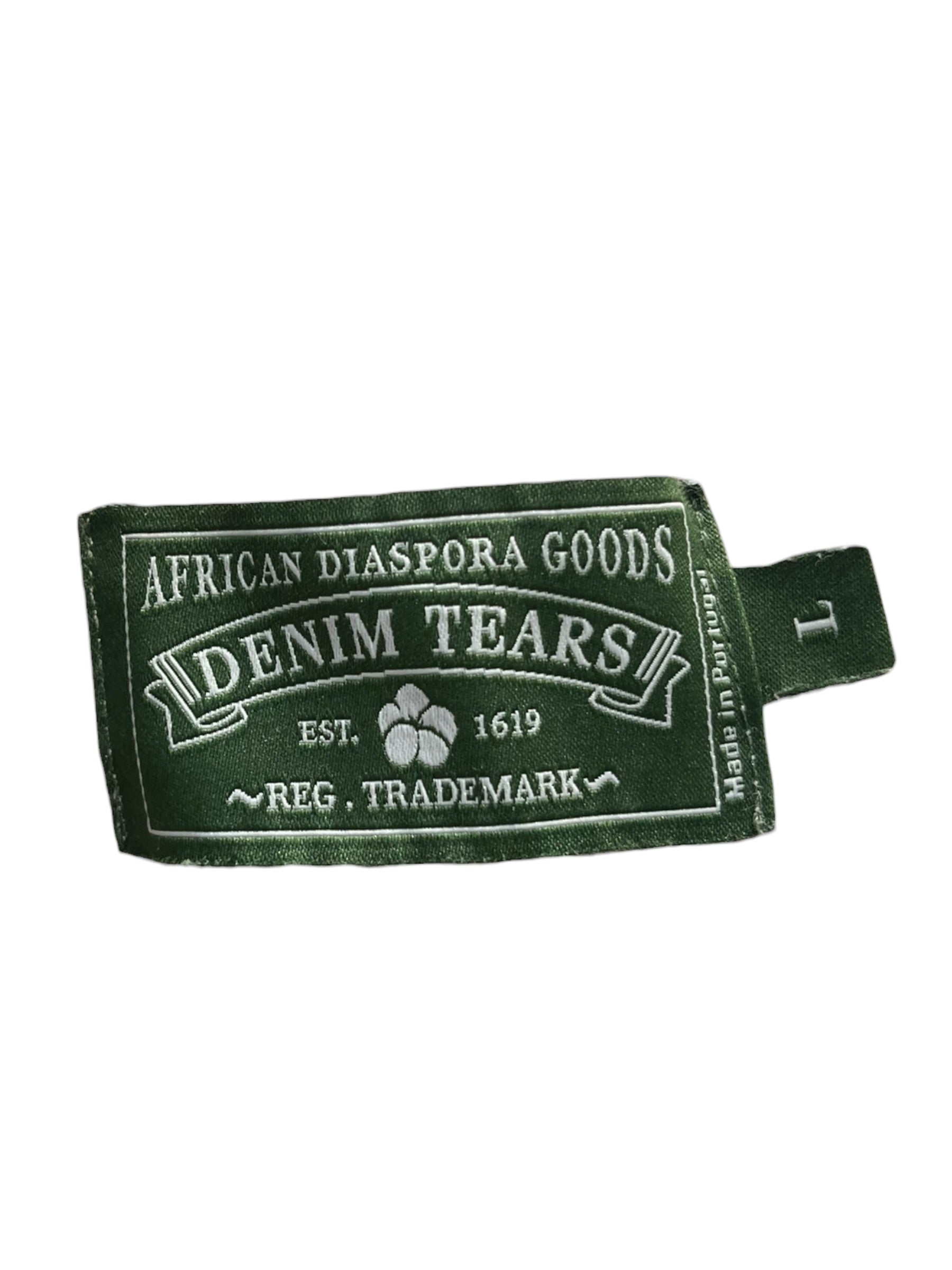 DENIM TEARS/Hoodie/L/All Over Print/Cotton/GRY/CROPPED view 3