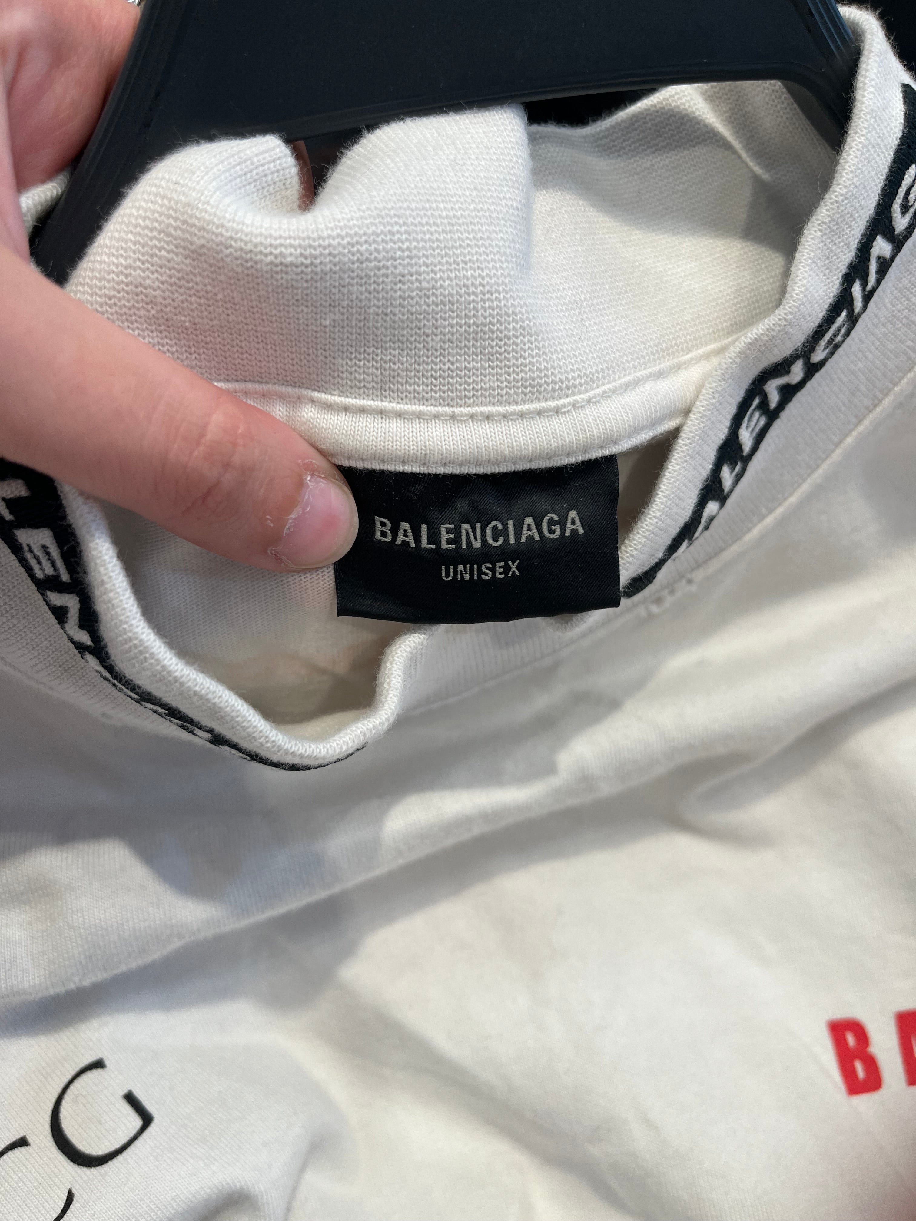 BALENCIAGA/T-Shirt/4/Cotton/WHT/All Over Print/ view 3