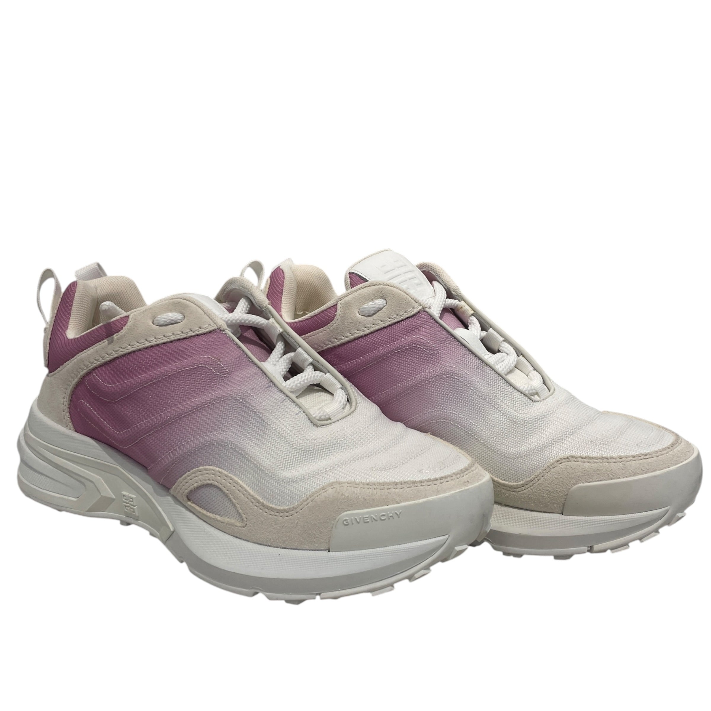 GIVENCHY/Low-Sneakers/EU 40/Cotton/PNK/SUDE/ Leather/ ombre wht+pin view 1