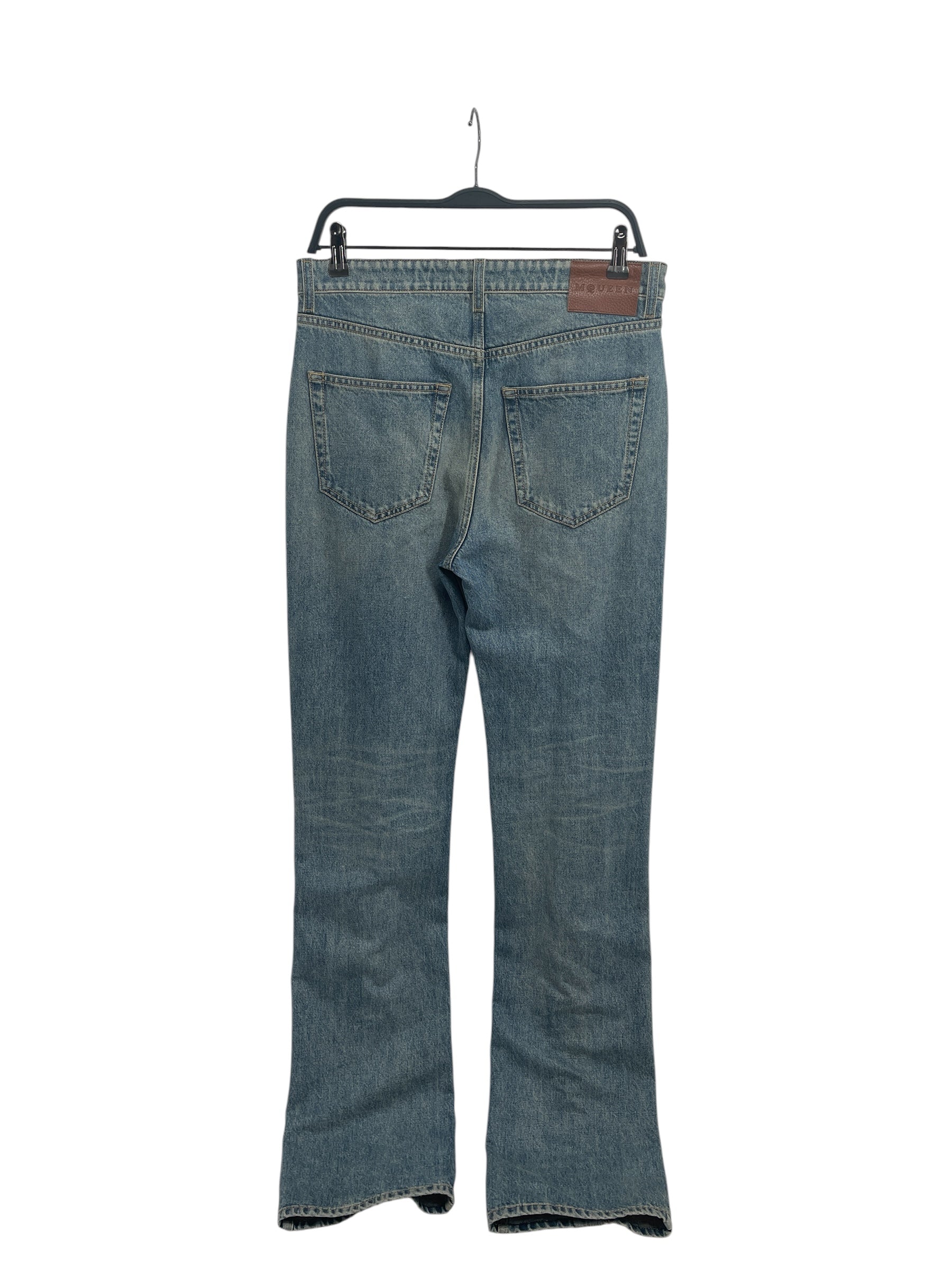 Alexander McQueen/Skinny Pants/28/Cotton/BLU/SHEARLING TRIM JEANS INDIGO view 4