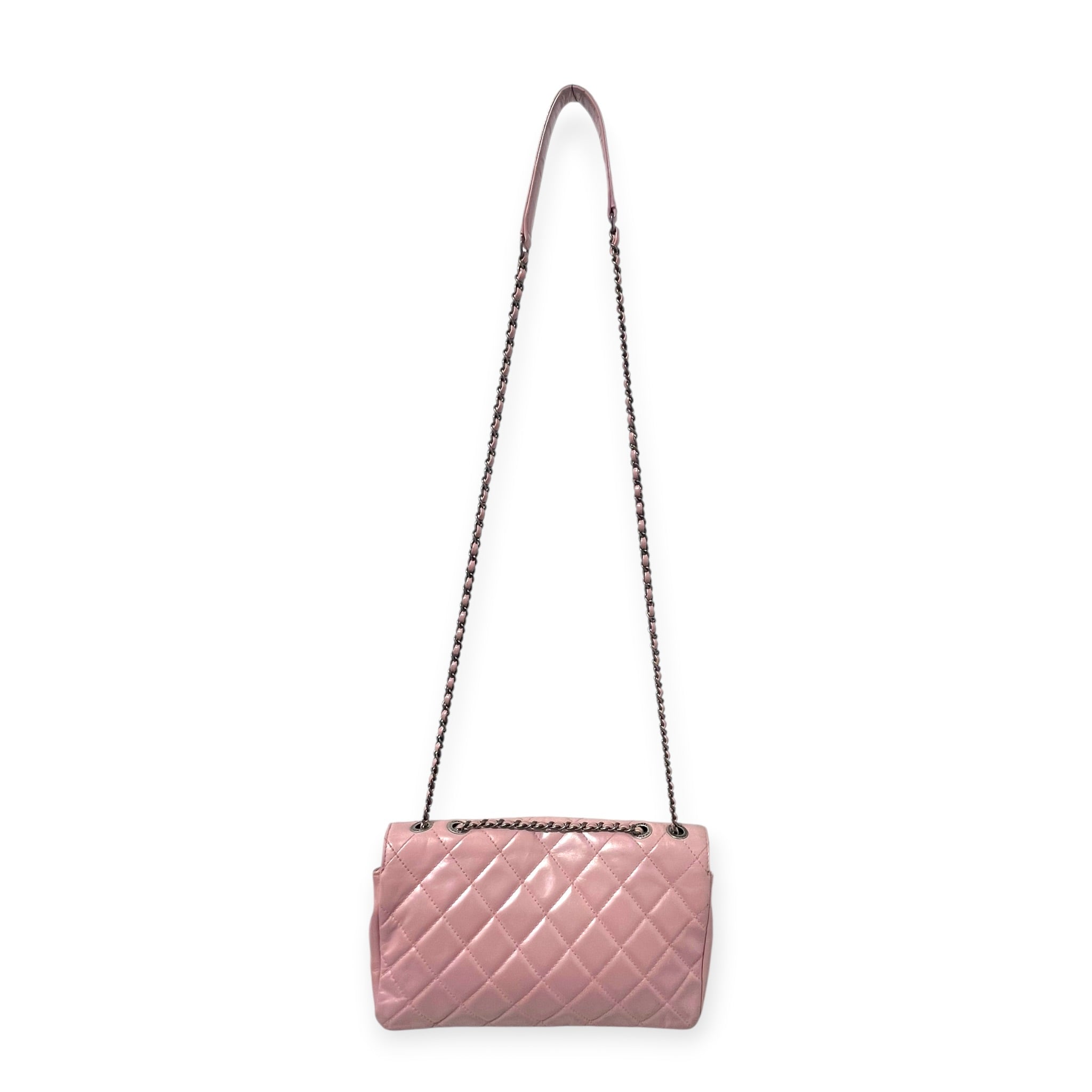 CHANEL/Bag/Leather/PNK/CHANEL COCO PLEATS FLAP BAG view 11