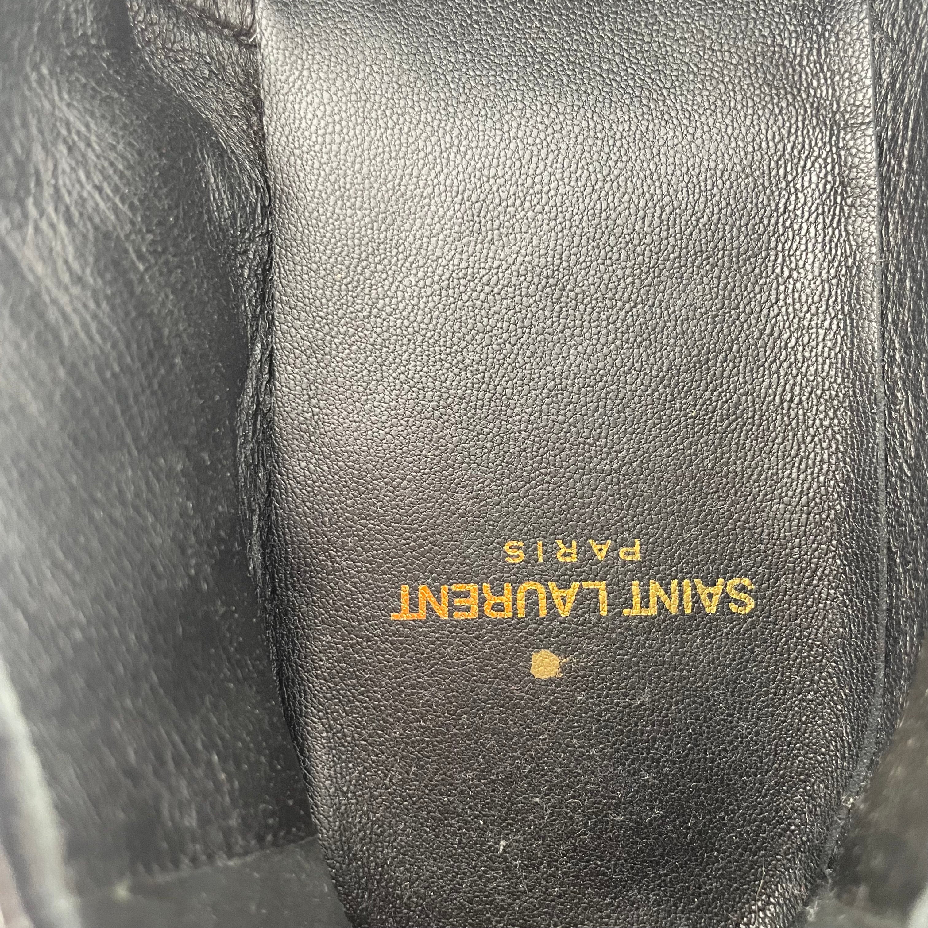 SAINT LAURENT/Flat Shoes/EU 40.5/BLK/SNAKESKIN FLATS view 4