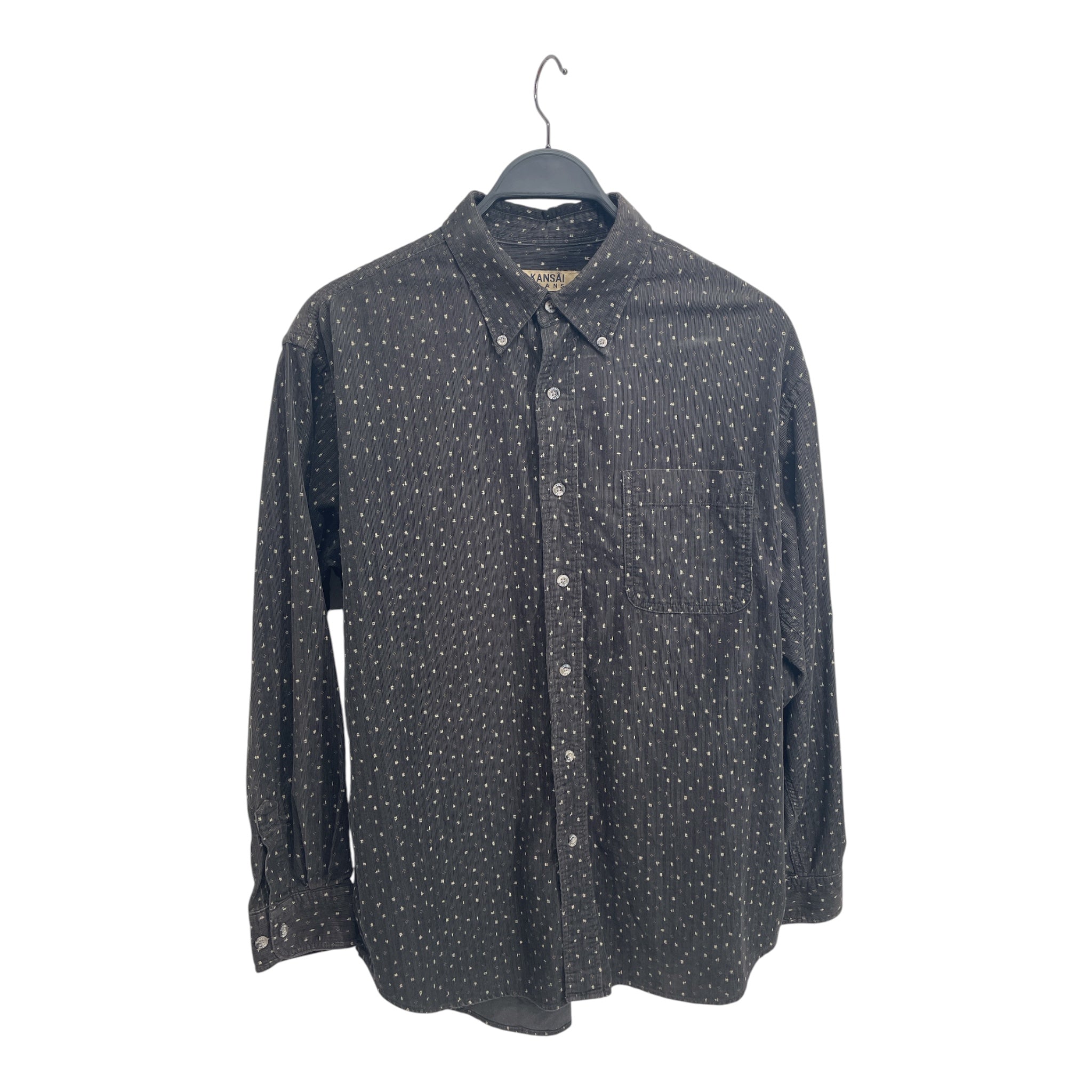 KANSAI YAMAMOTO/LS Shirt/L/Cotton/BLK/Polka Dot/CORDUROYMIRCO- DOTS view 1