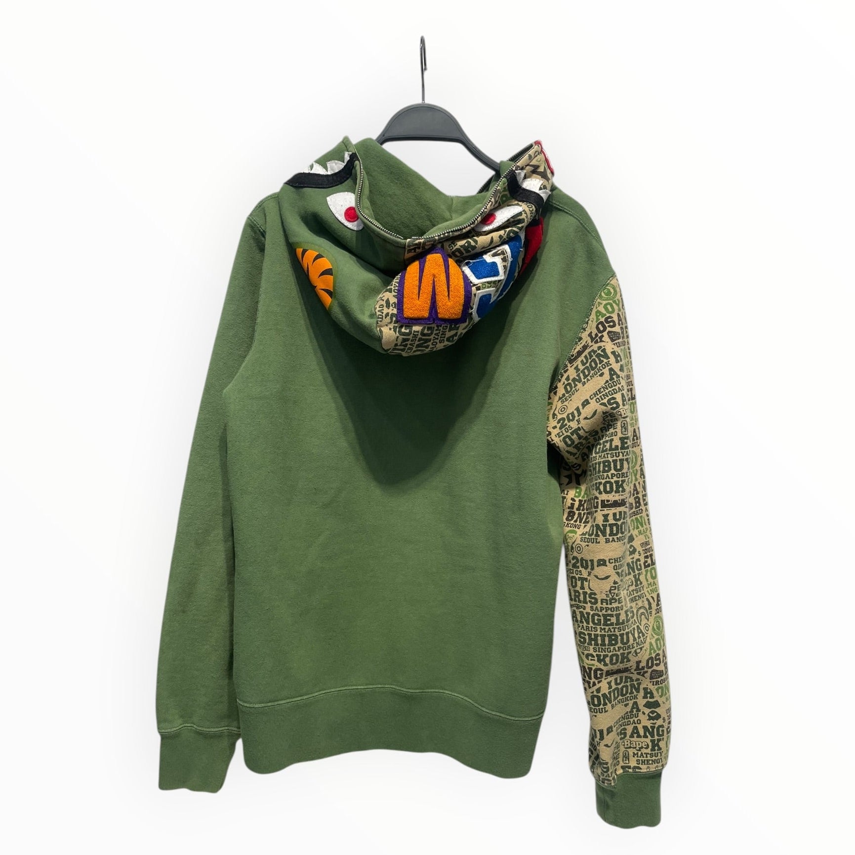 A BATHING APE/Hoodie/L/Cotton/GRN/bape xxv half camo view 2