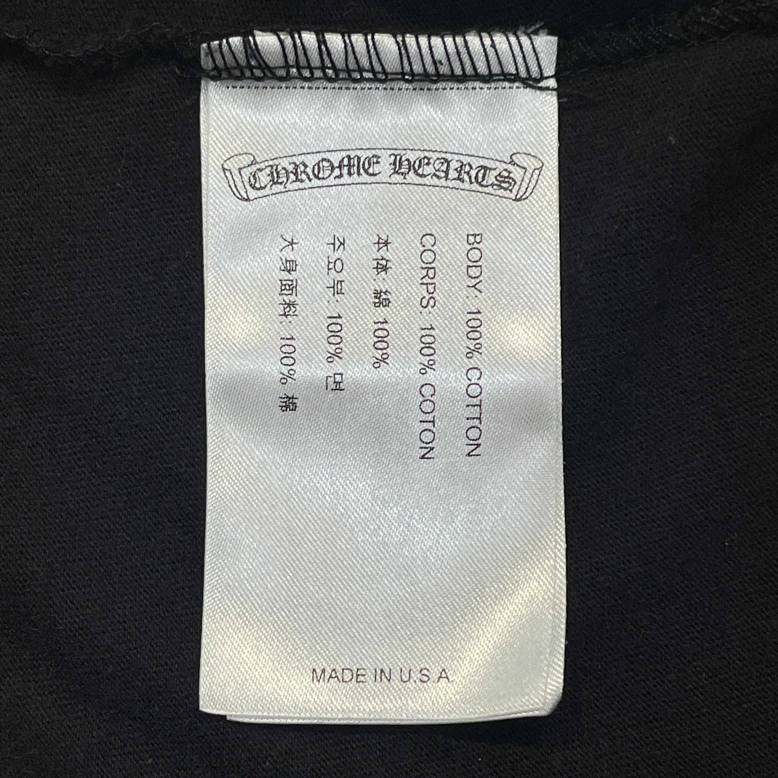 CHROME HEARTS/T-Shirt/M/Cotton/BLK/Front Pocket Tee view 4