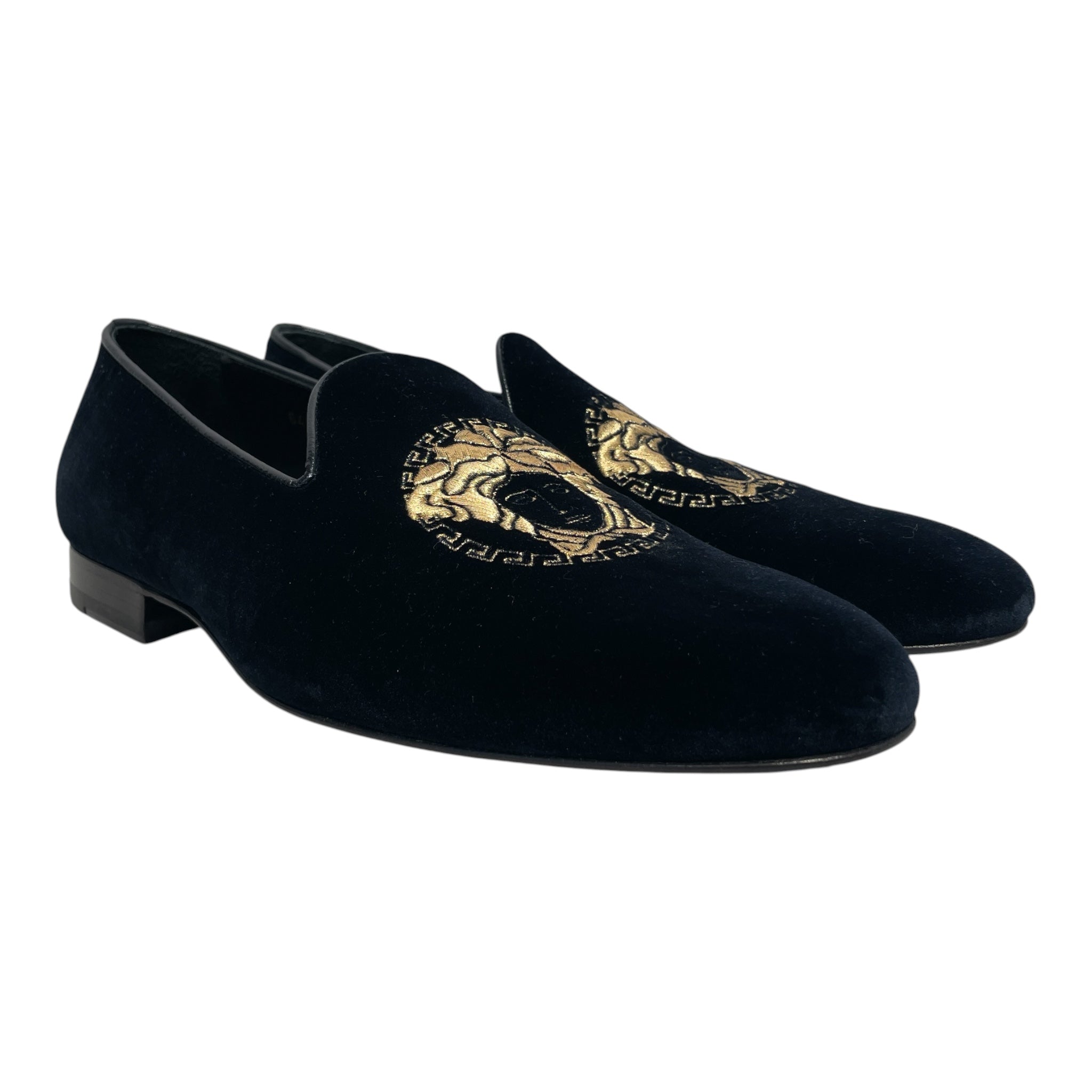 VERSACE/Low-Sneakers/EU 41/Graphic/NVY/medusa slip on view 1