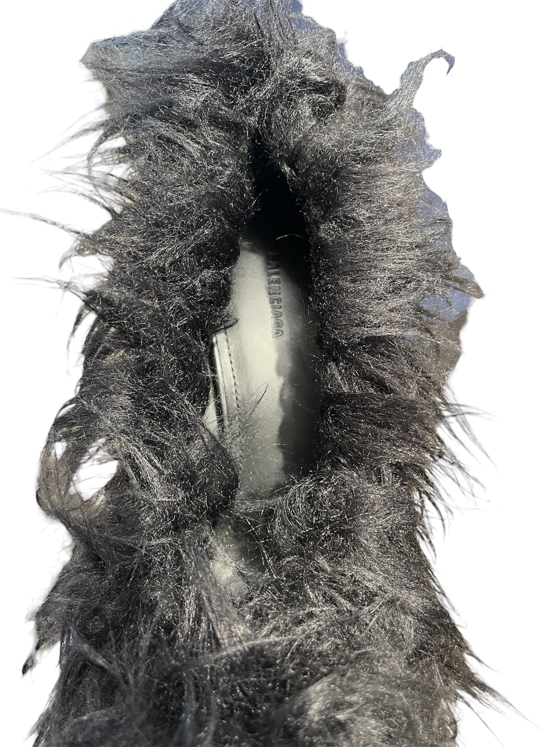 BALENCIAGA/Heels/EU 36/Fur/BLK/flex fur 110 faux fur pump view 3