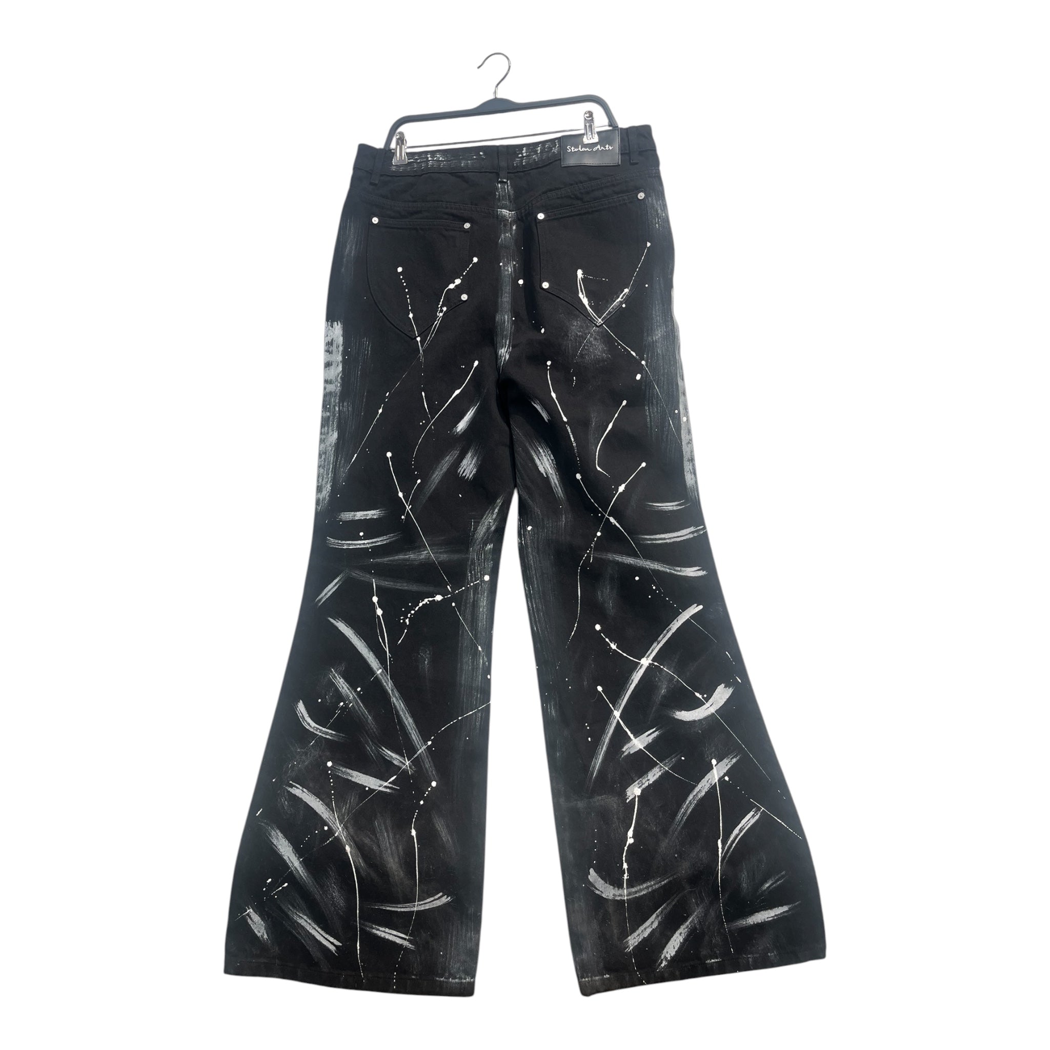 STOLEN ARTS/Pants/38/Denim/BLK/All Over Print/PAINTED SPLASHES view 2