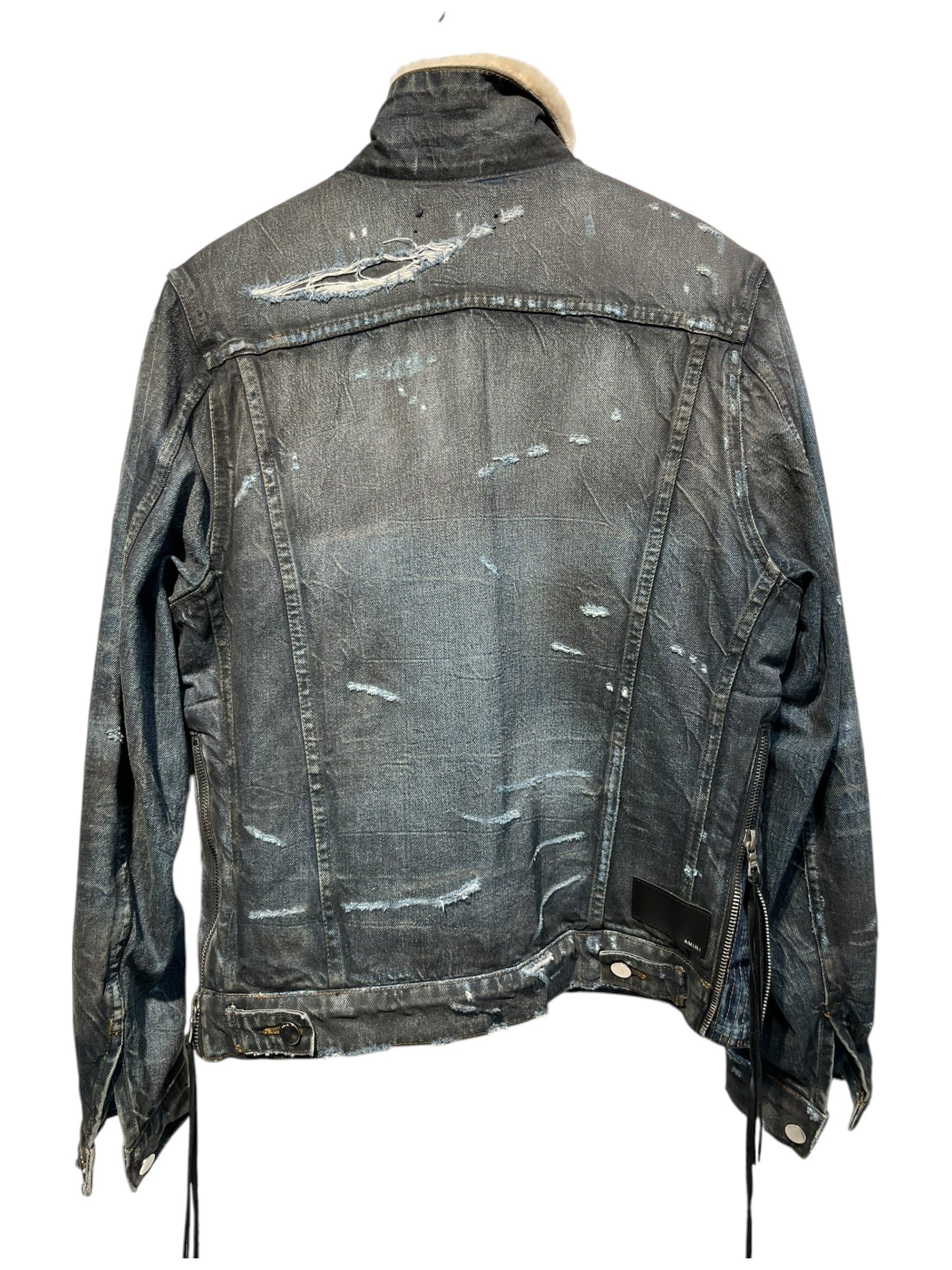 AMIRI/Denim Jkt/M/Cotton/NVY/shearling denim jacket view 2