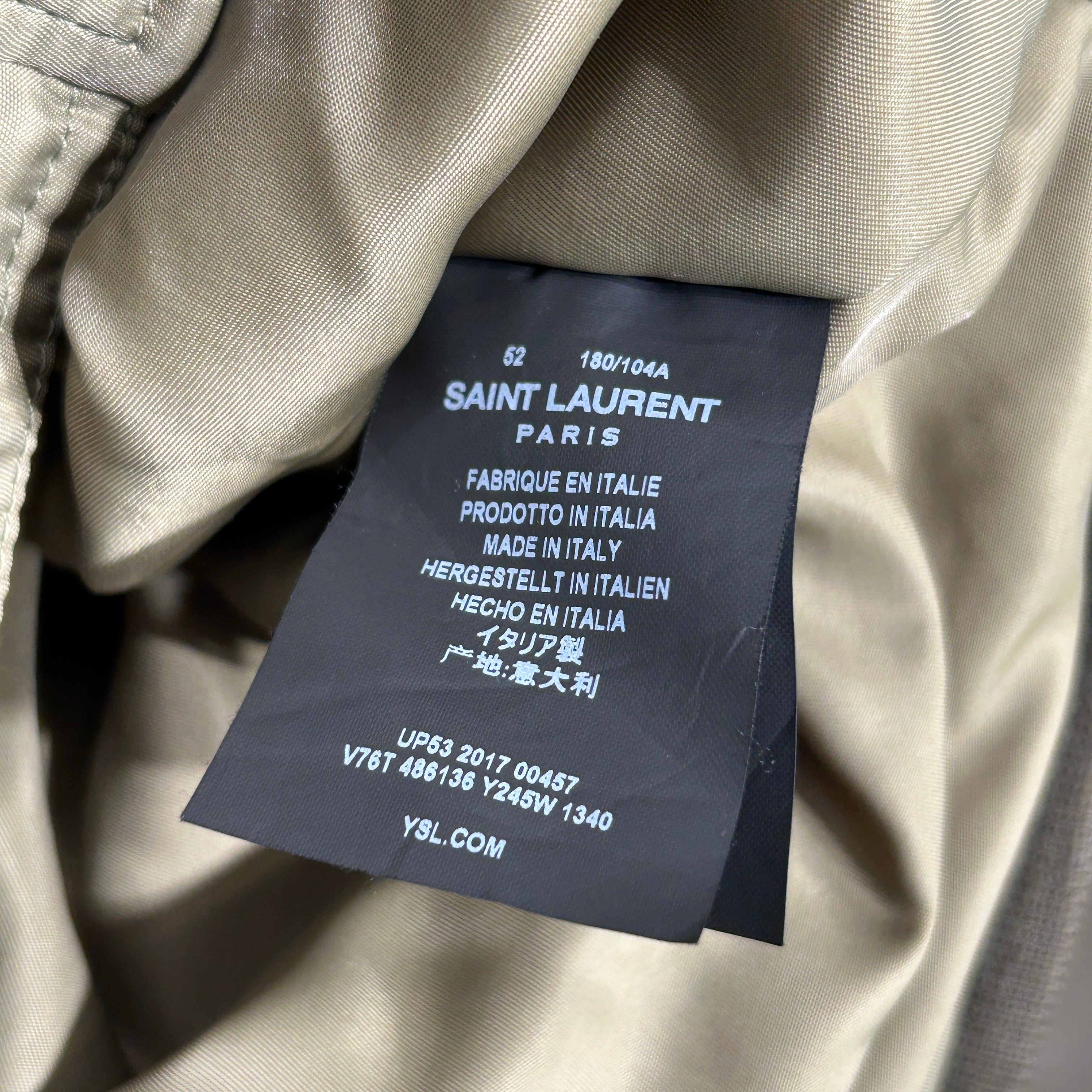SAINT LAURENT/Jacket/52/Nylon/KHK/Flight Jacket view 4