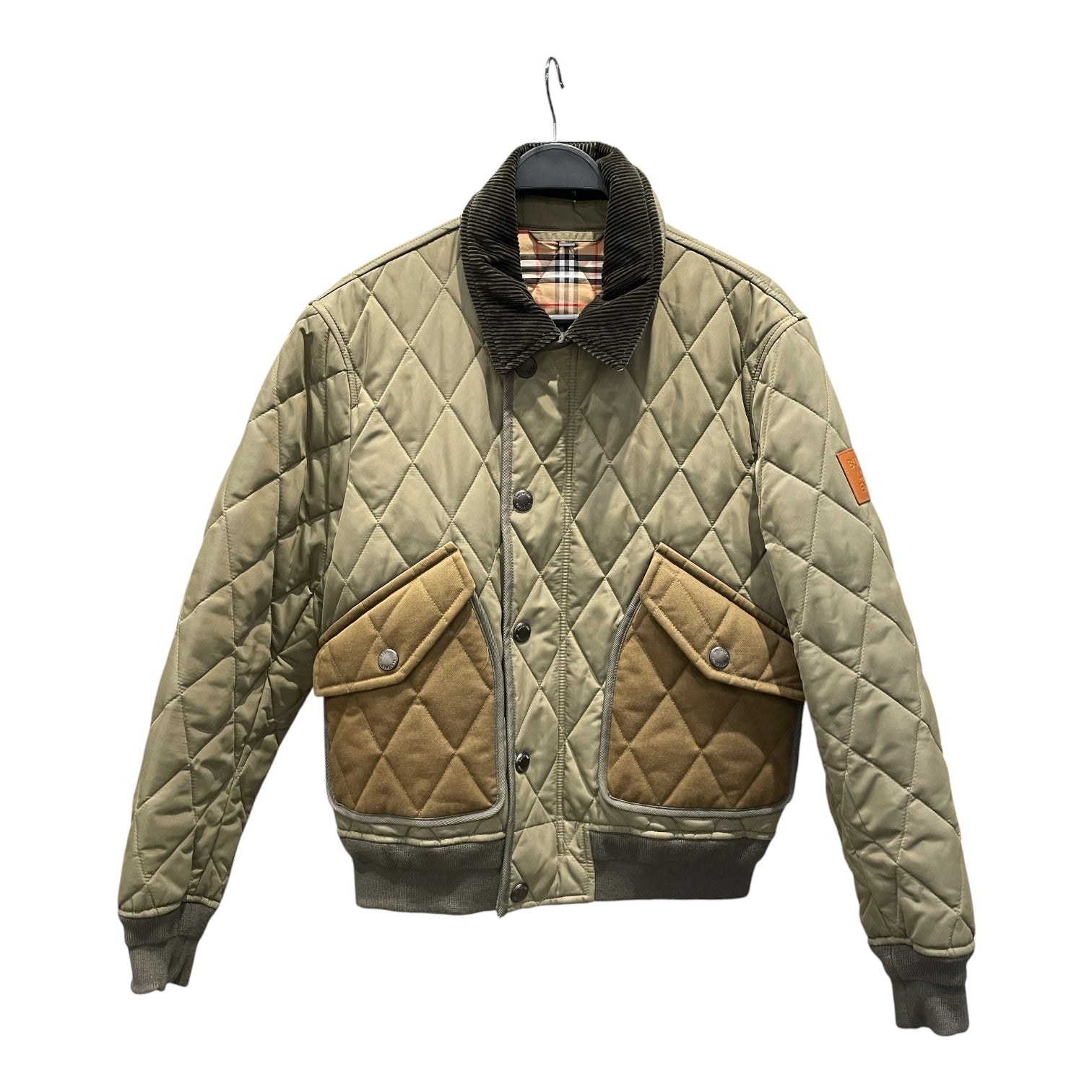 BURBERRY LONDON/Jacket/48/GRN/Cordoury COLLAR /QUILT POCKET view 1