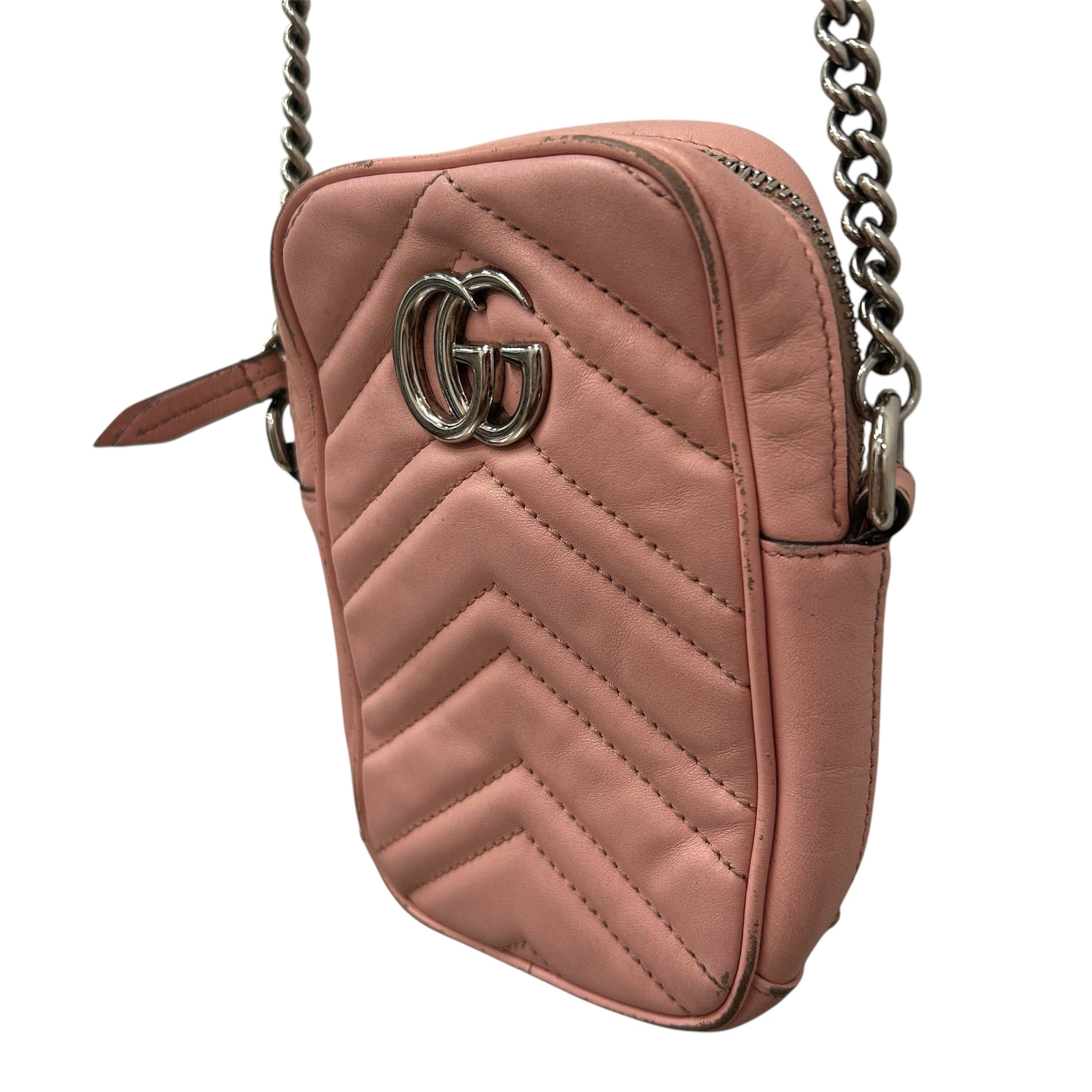 GUCCI/Bag/Leather/PNK/Marmont Quilted view 5