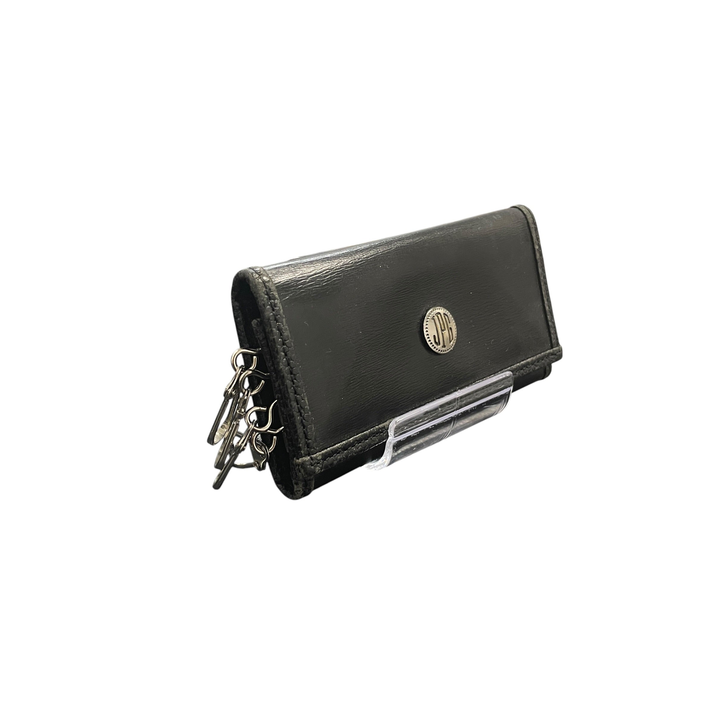 Jean Paul Gaultier/Bifold Wallet/Leather/BLK/keyholder/logo view 1