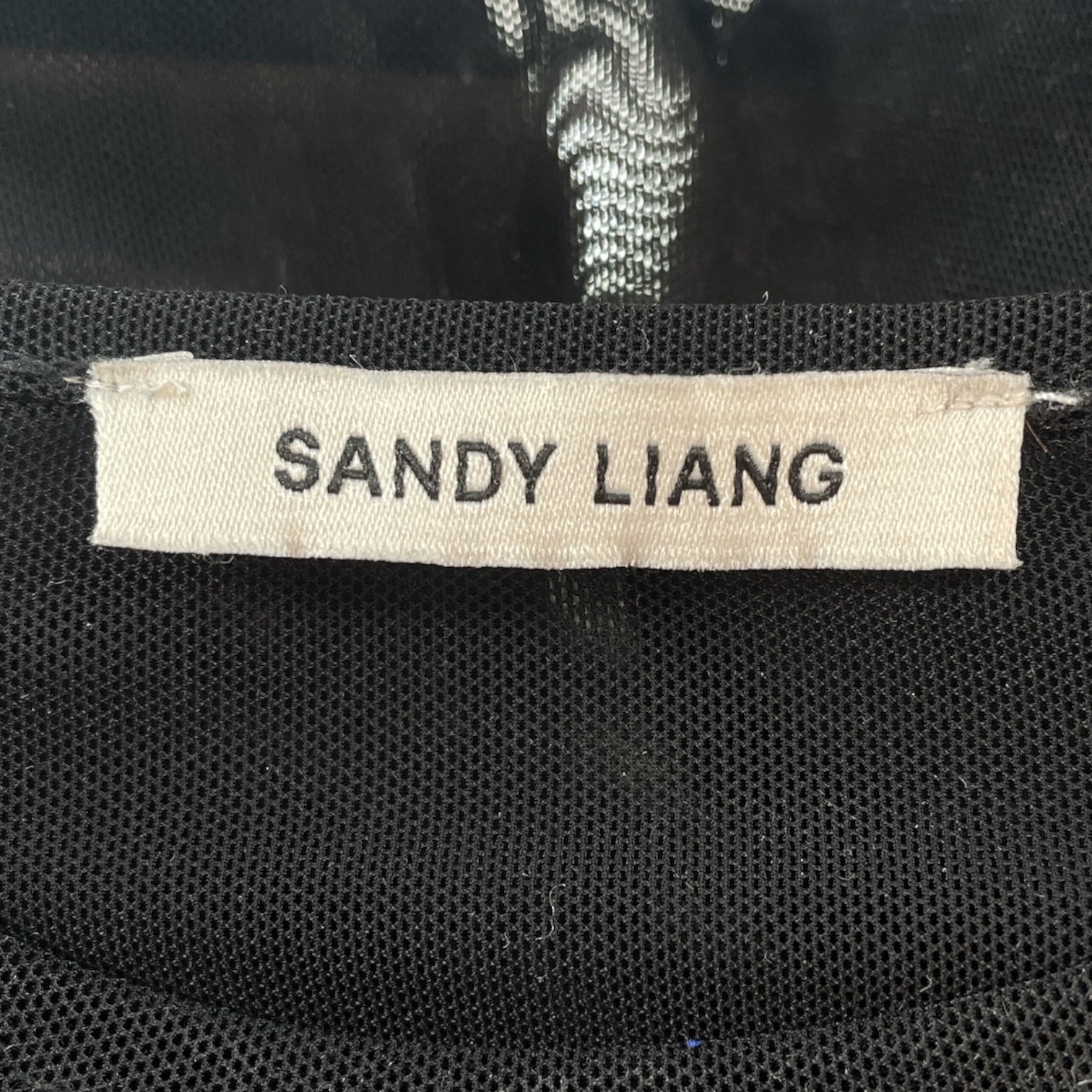 Sandy Liang/LS T-Shirt/XXS/Nylon/BLK/MESH FLOWERS BOW BALLET view 3
