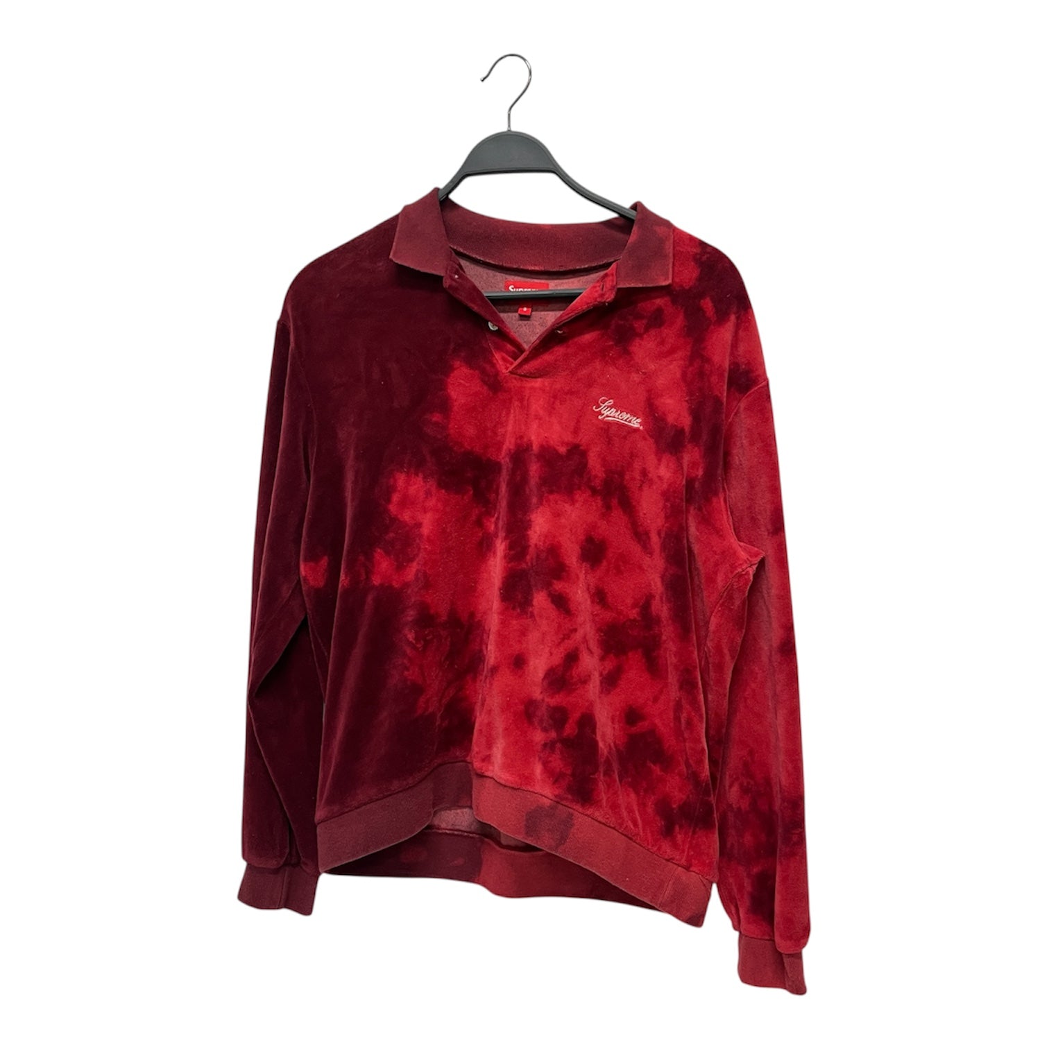 Supreme/Polo Shirt/S/Polyester/RED/All Over Print/BLEACHED "RUGBY" view 1