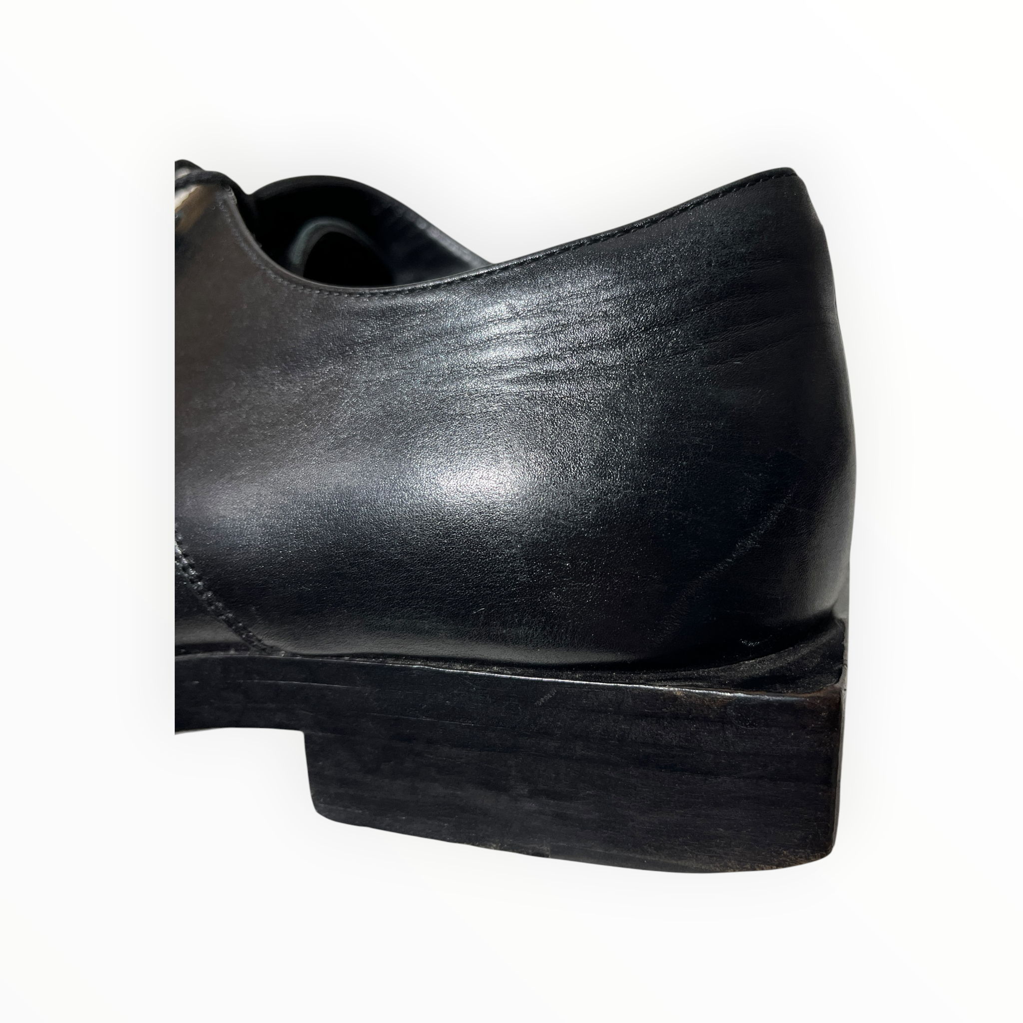 BALENCIAGA/Dress Shoes/US 7/Leather/BLK/Square Heel Loafers view 7