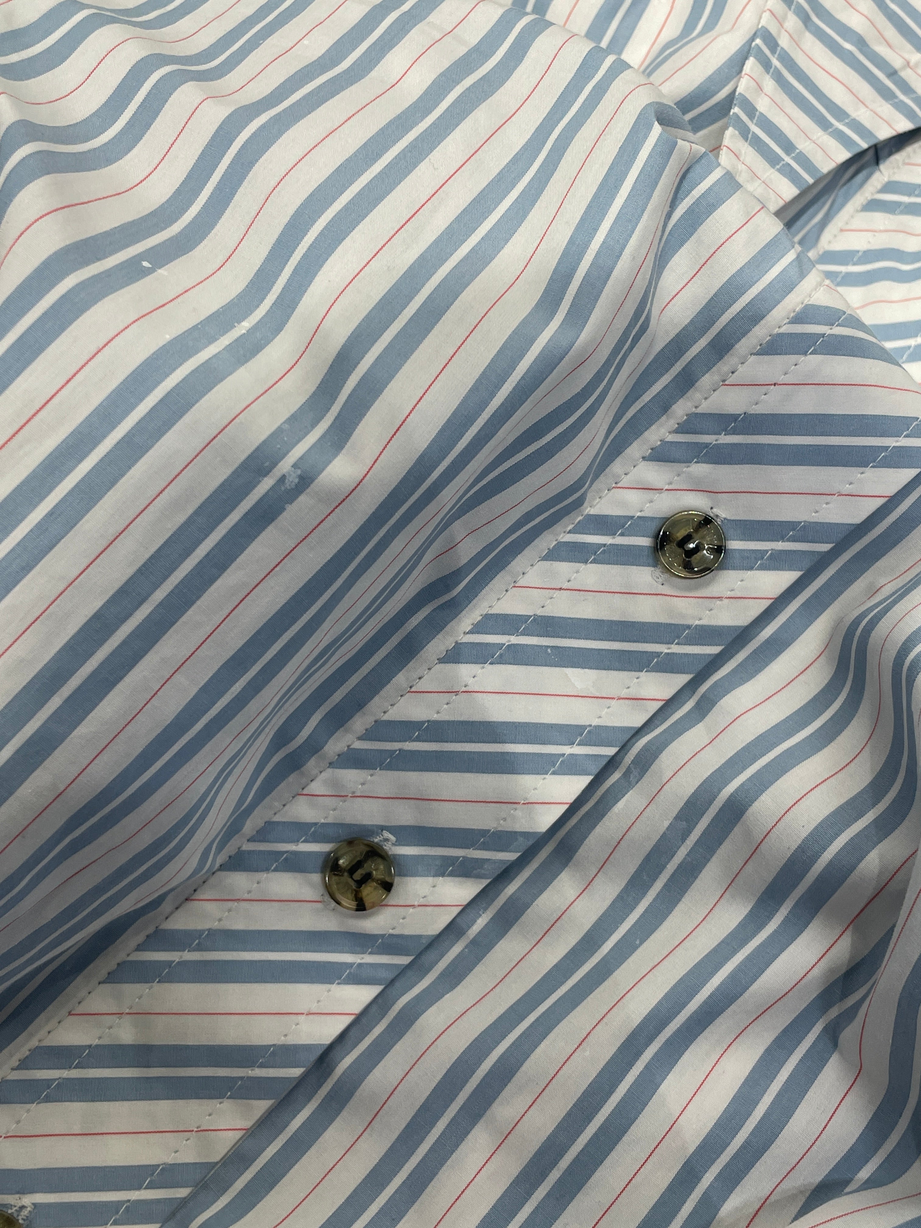 GANNI/3|4S Shirt/40/Stripe/Cotton/BLU/ view 4