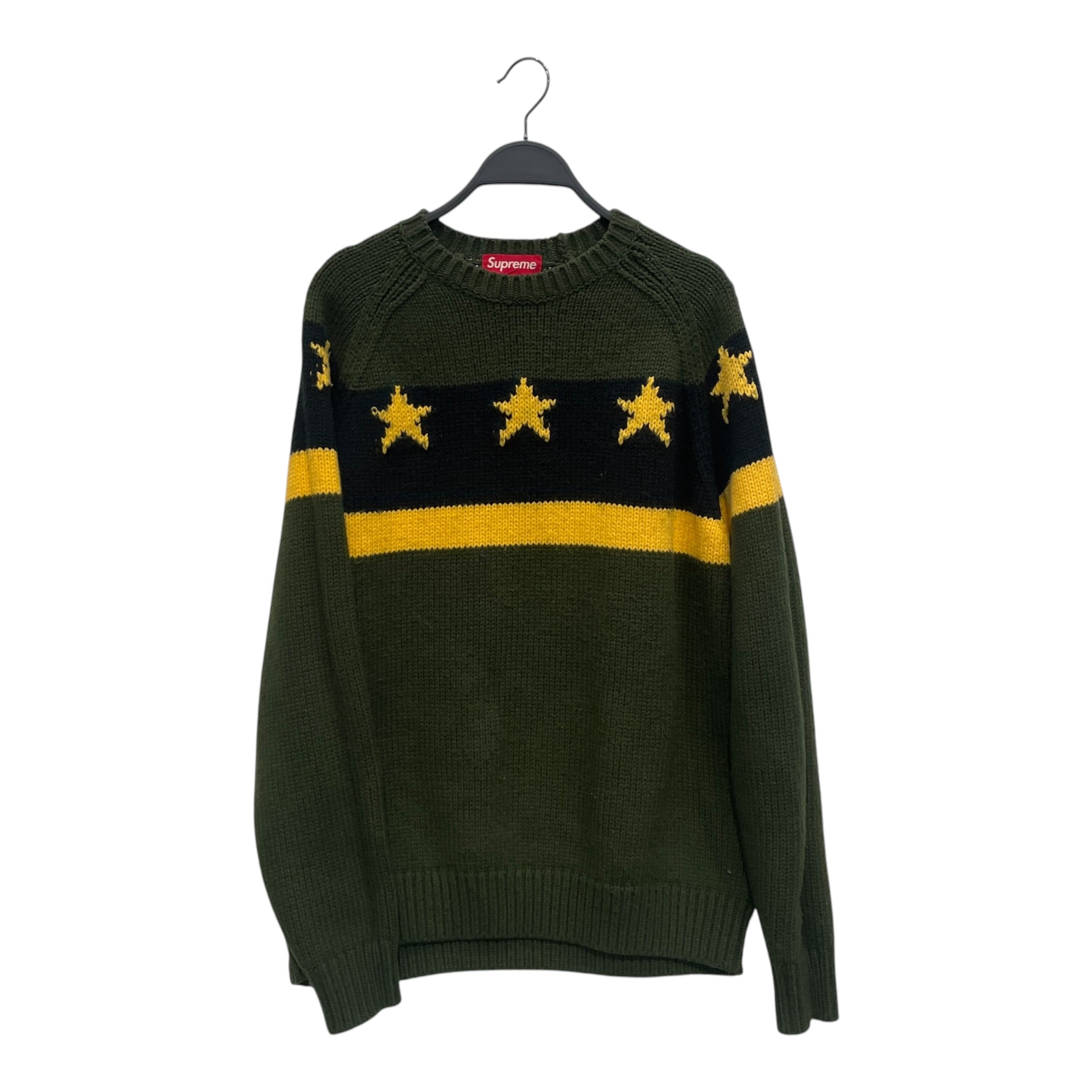 Supreme/Sweater/M/Graphic/Polyester/GRN/STARS ACROSS CHEST view 1