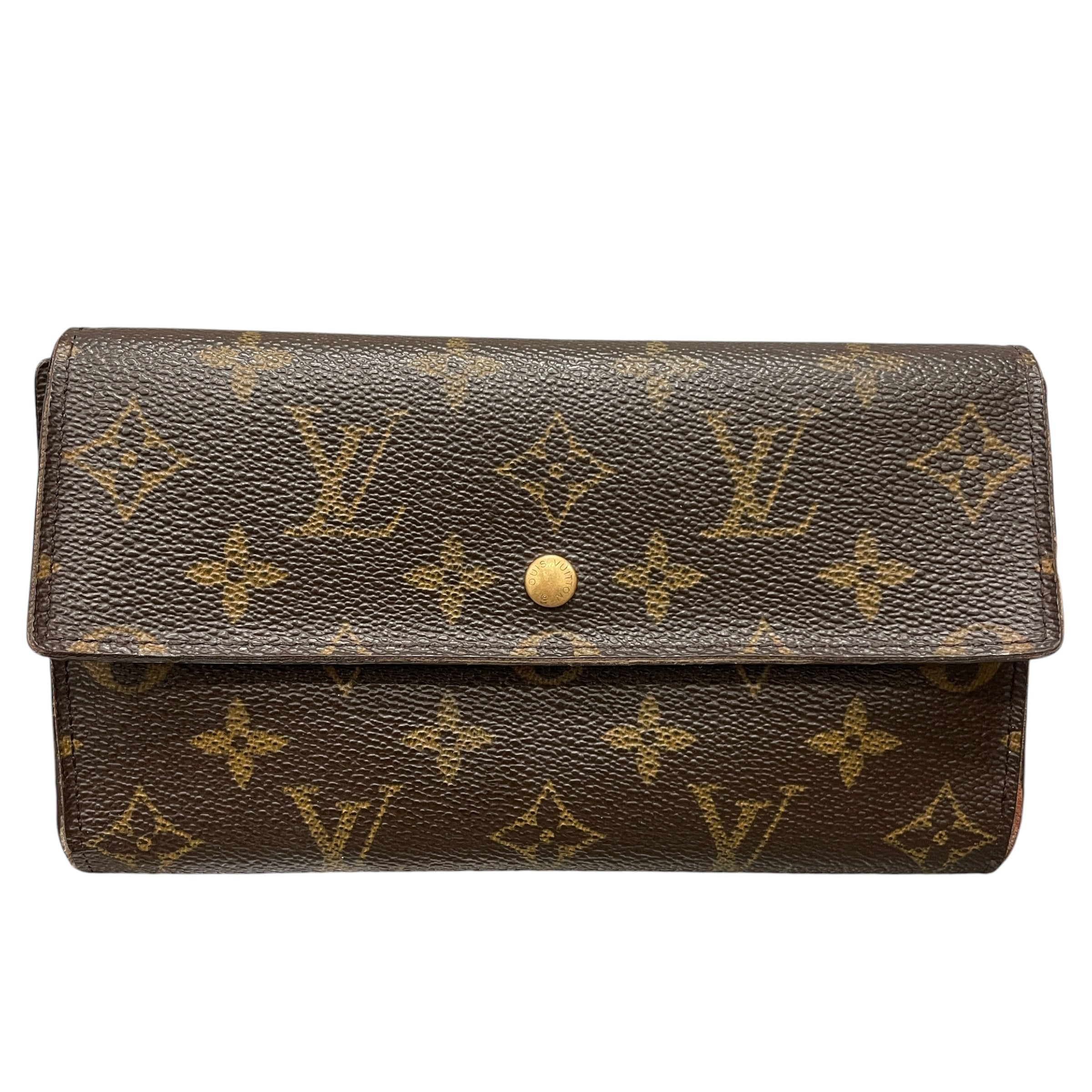 LOUIS VUITTON/Long Wallet/Monogram/Leather/BRW/L's/MONOGRAM LONG WALLET view 1