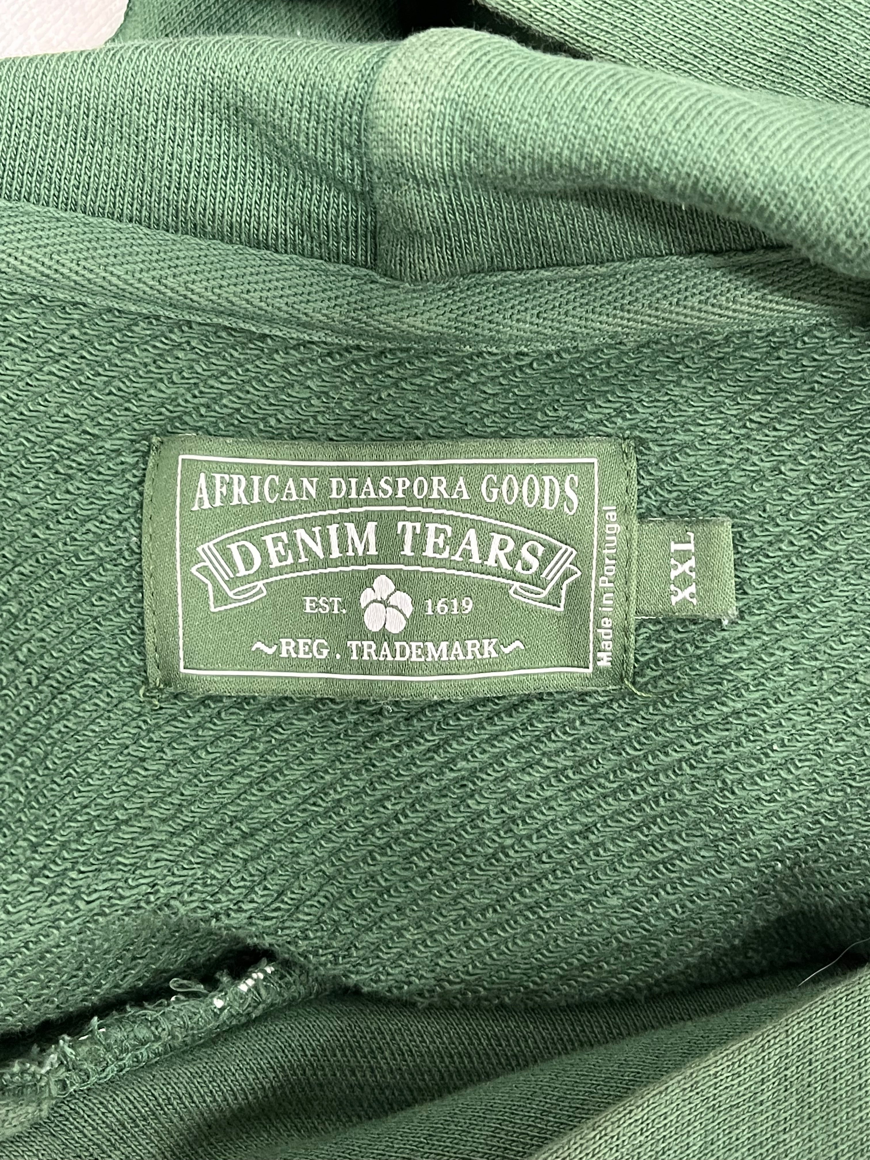 DENIM TEARS/Hoodie/XXL/Cotton/GRN/green classic print view 3