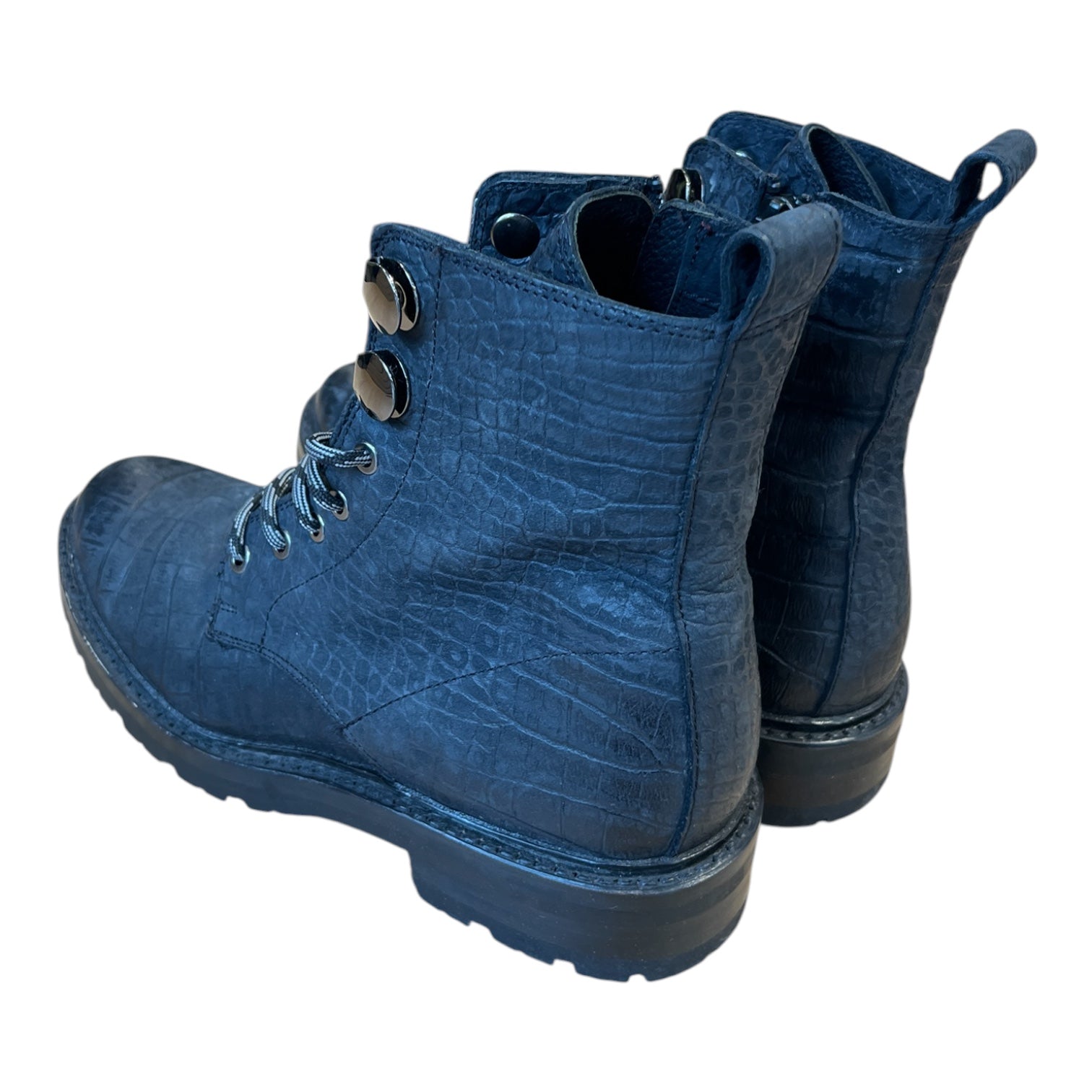FRYE/Lace Up Boots/US 6/Leather/BLK/Julie Combat view 2