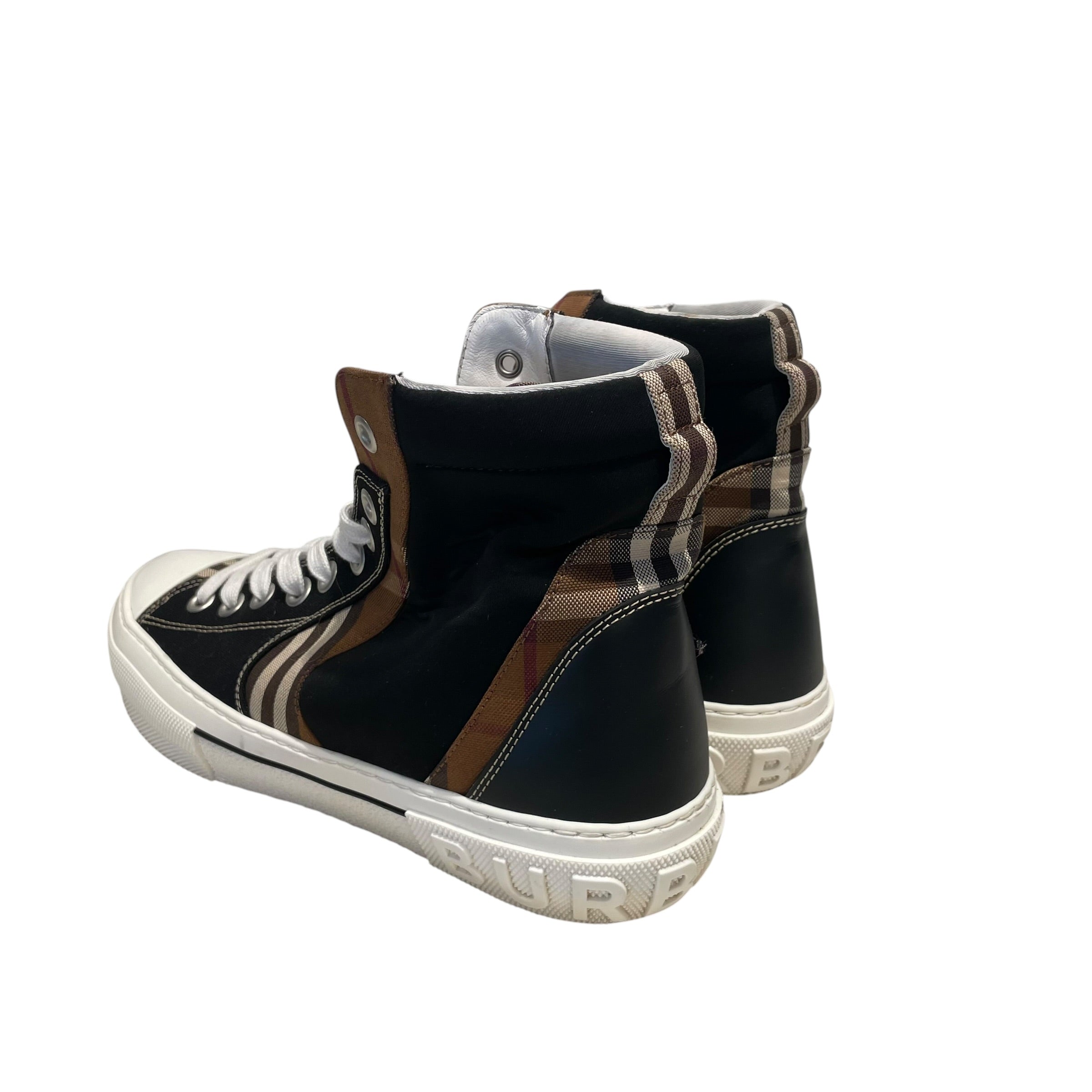 BURBERRY/Hi-Sneakers/EU 42/Plaid/Nylon/BLK/Kai Vintage Check Hi view 3