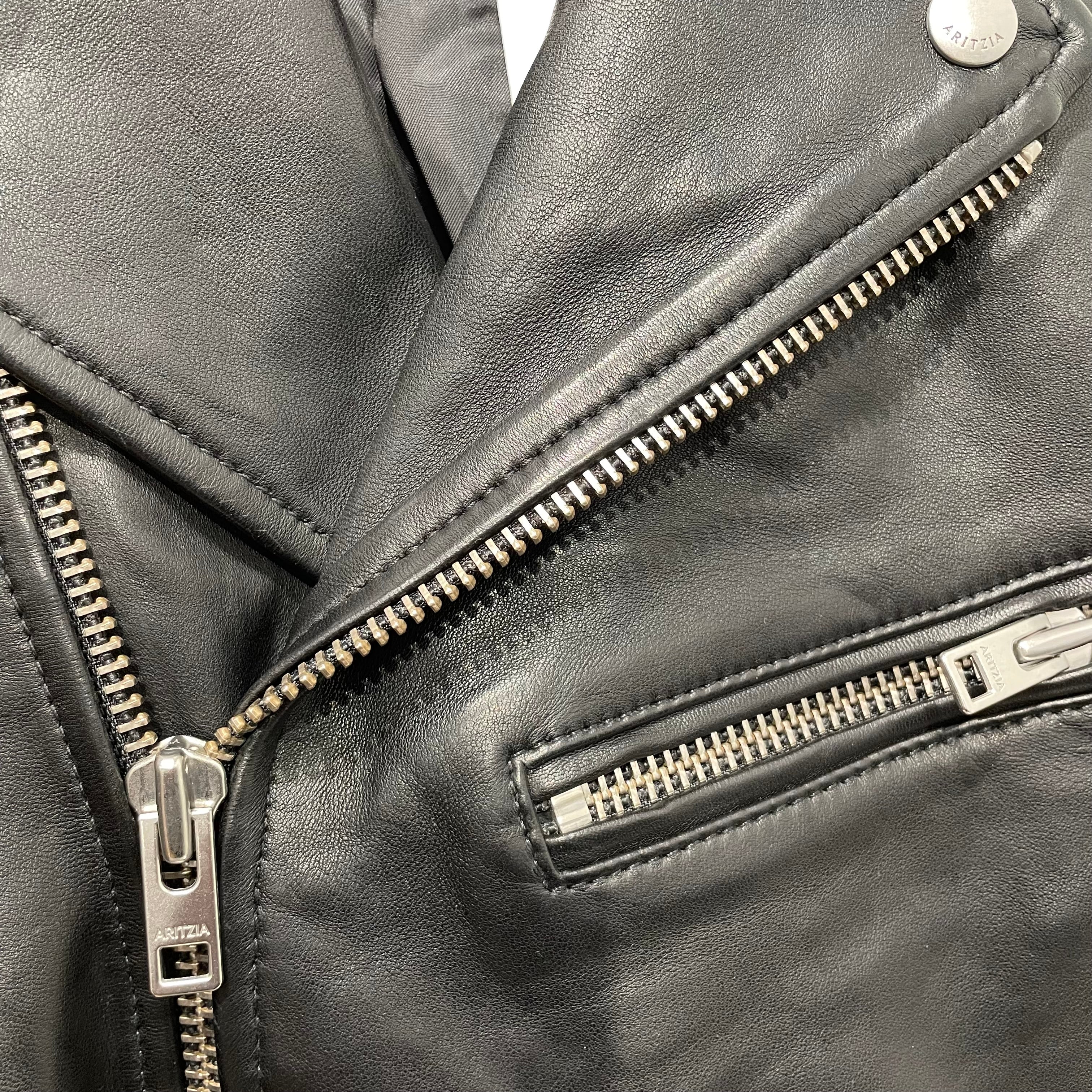 ARITZIA/Leather Jkt/XXS/Leather/BLK/TESTINO view 3