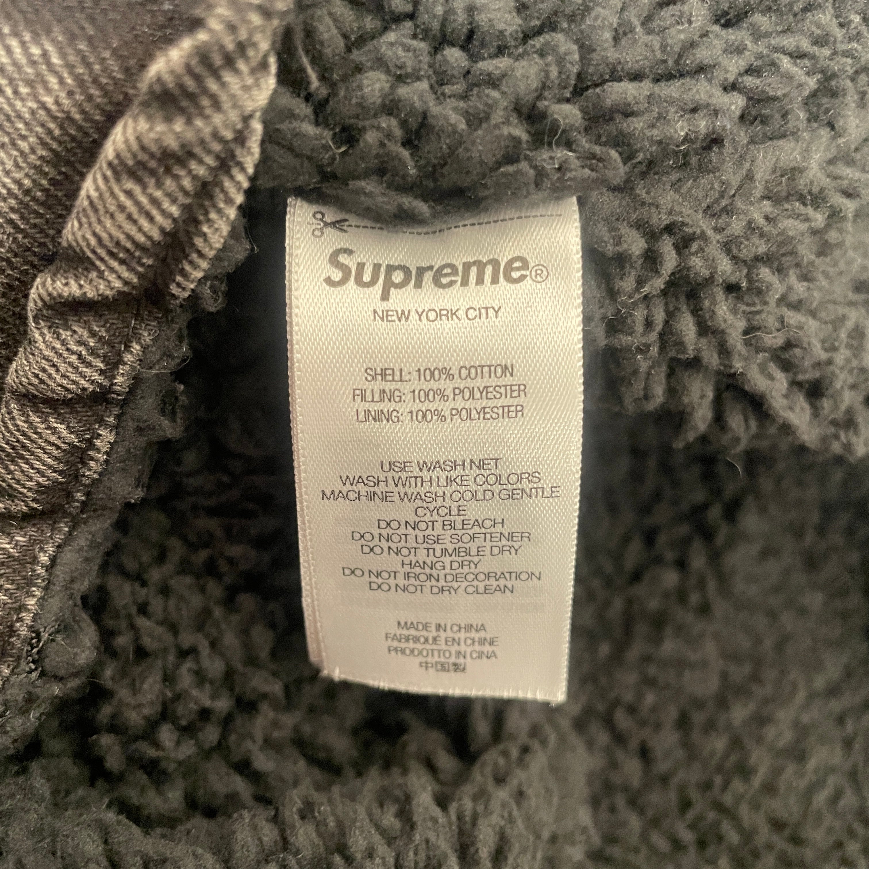 Supreme/Denim Jkt/L/Denim/BLK/SHERLING DENIM JACKET view 4