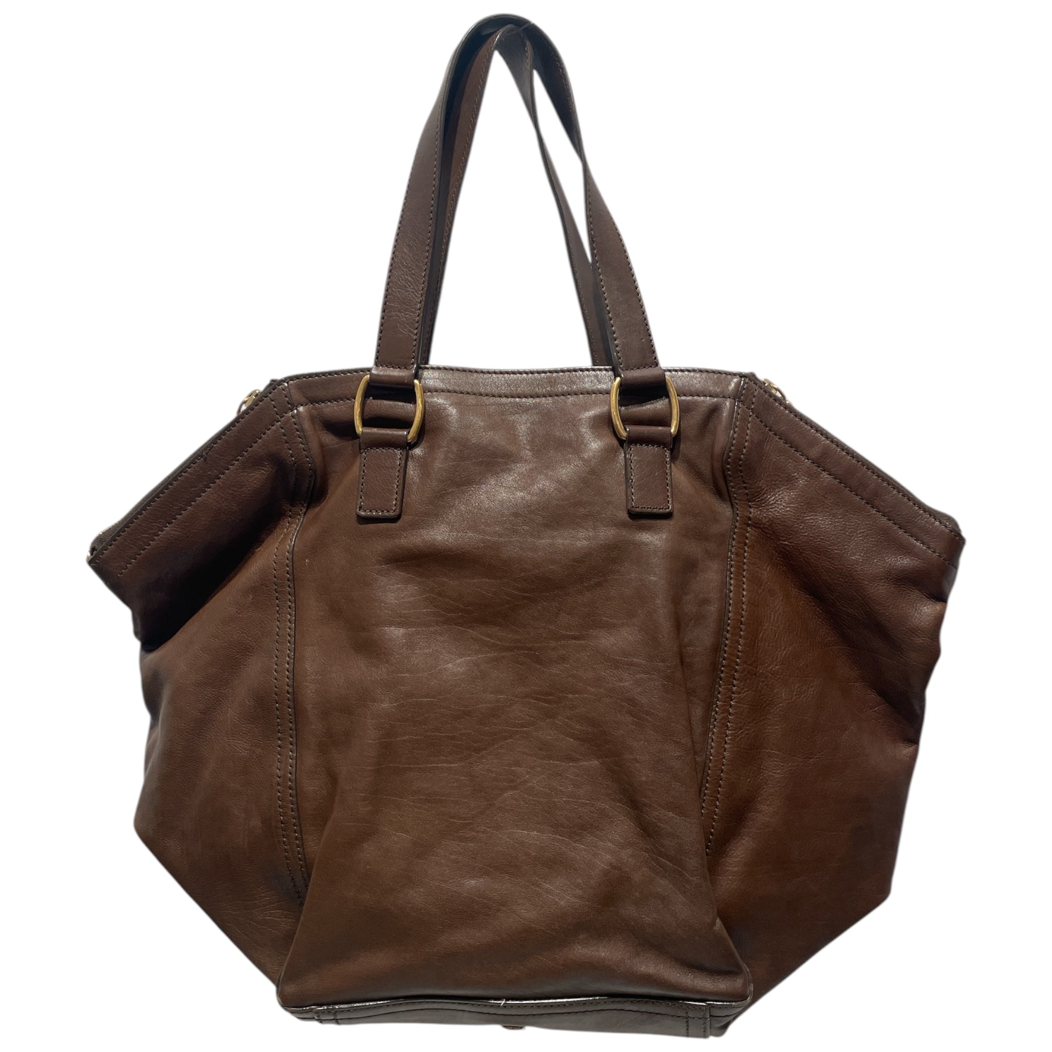 YVES SAINT LAURENT/Hand Bag/Leather/BRW/Rive Gauche Downtown view 2