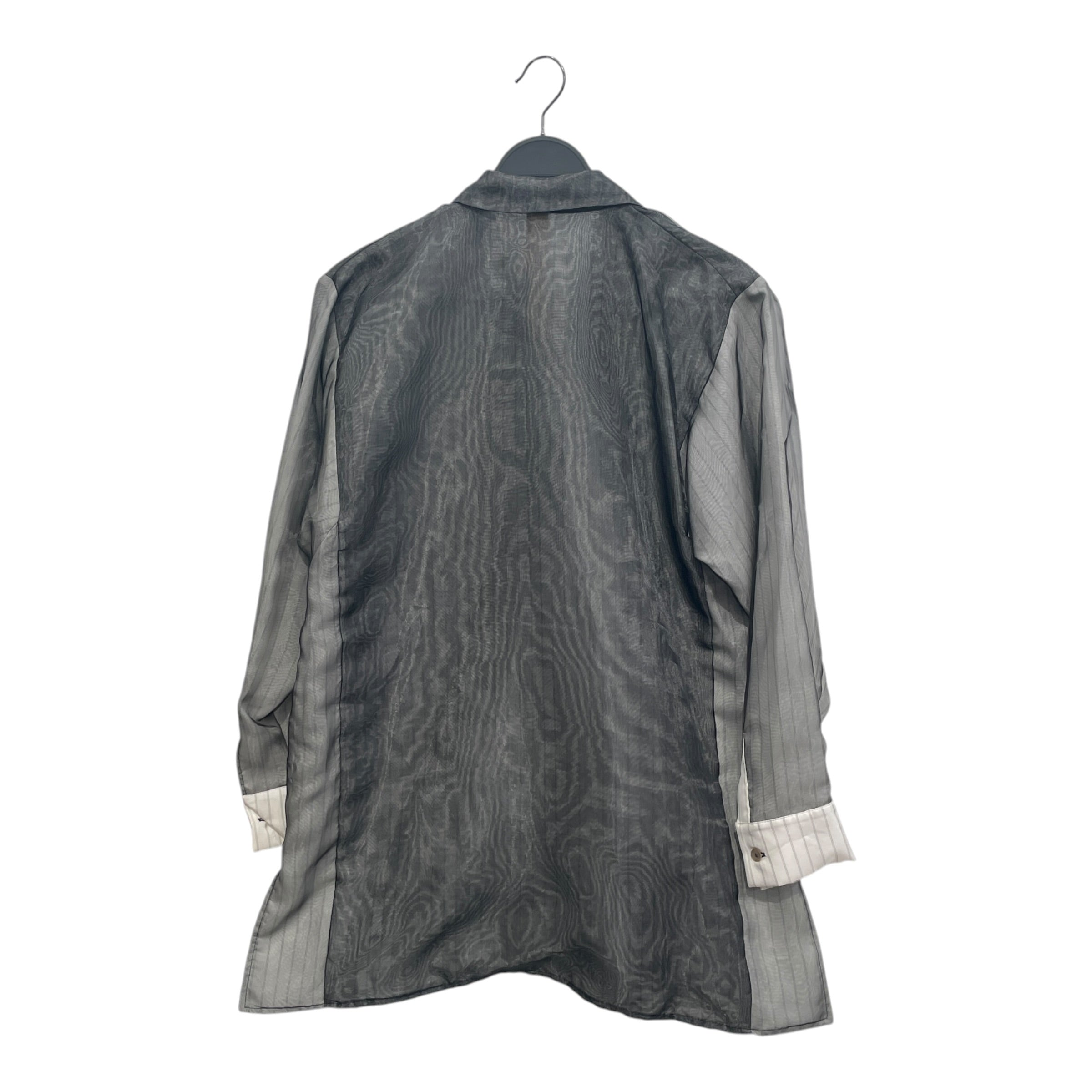 REPLIKA/LS Shirt/38/Polyester/GRY/Stripe/TRANSLUCENT OVERLAY view 2
