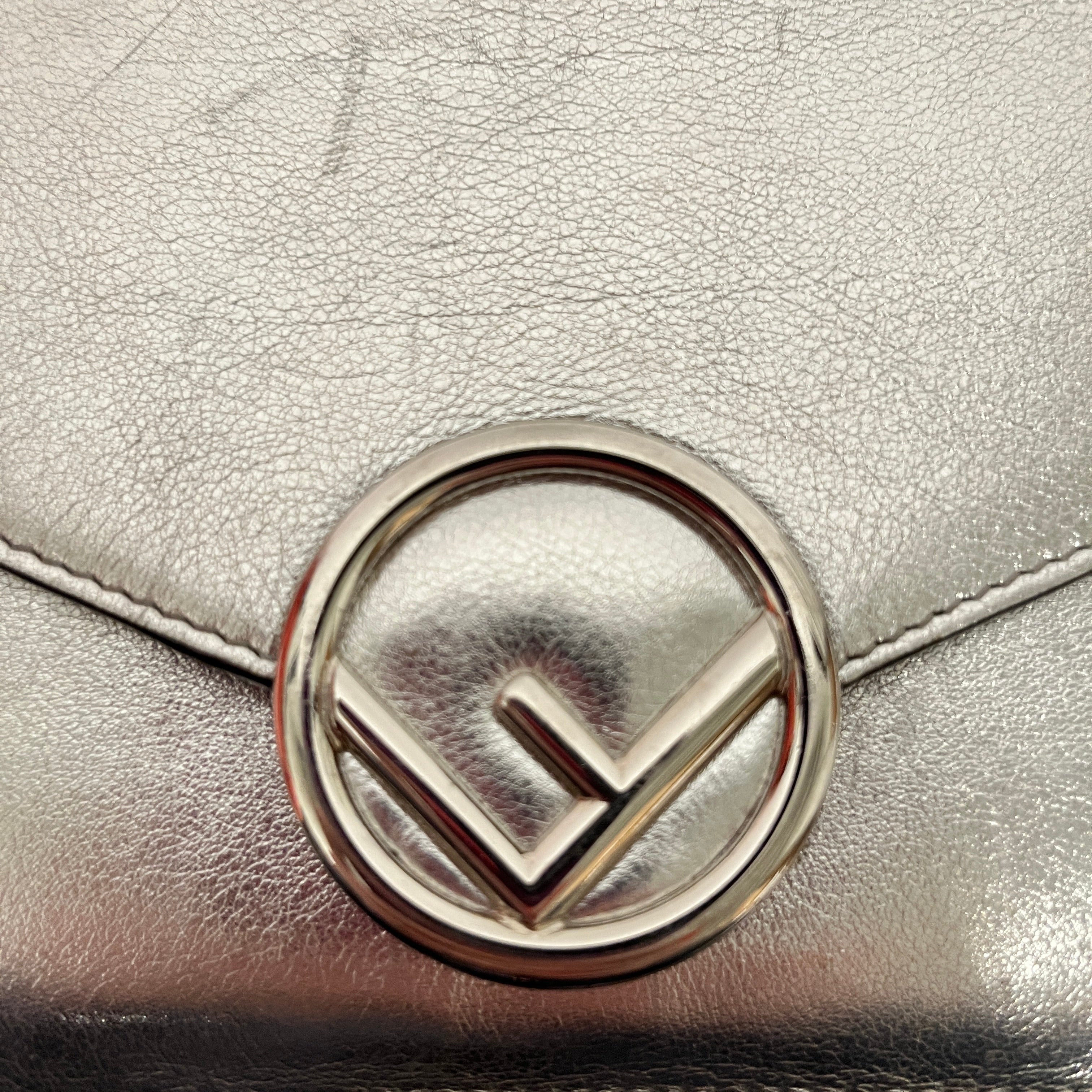 FENDI/Cross Body Bag/Leather/SLV/Wallet on Chain view 3