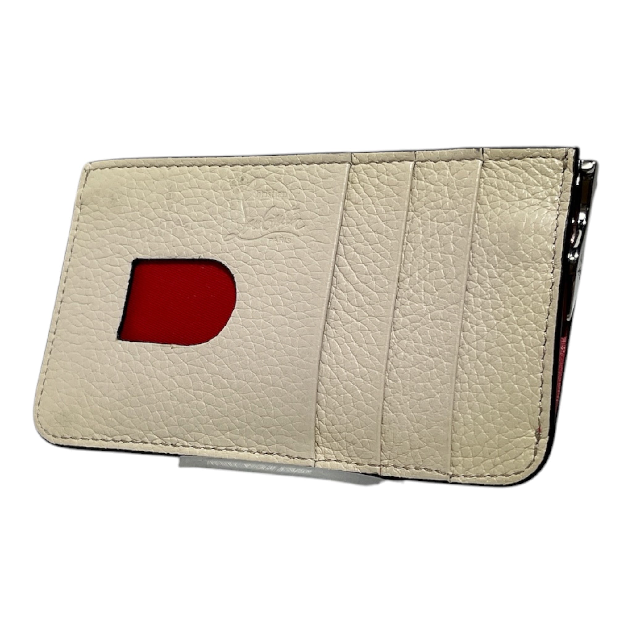 Christian Louboutin/Wallet/Leather/WHT/M's/CHAIN WALLET STUDDED view 2