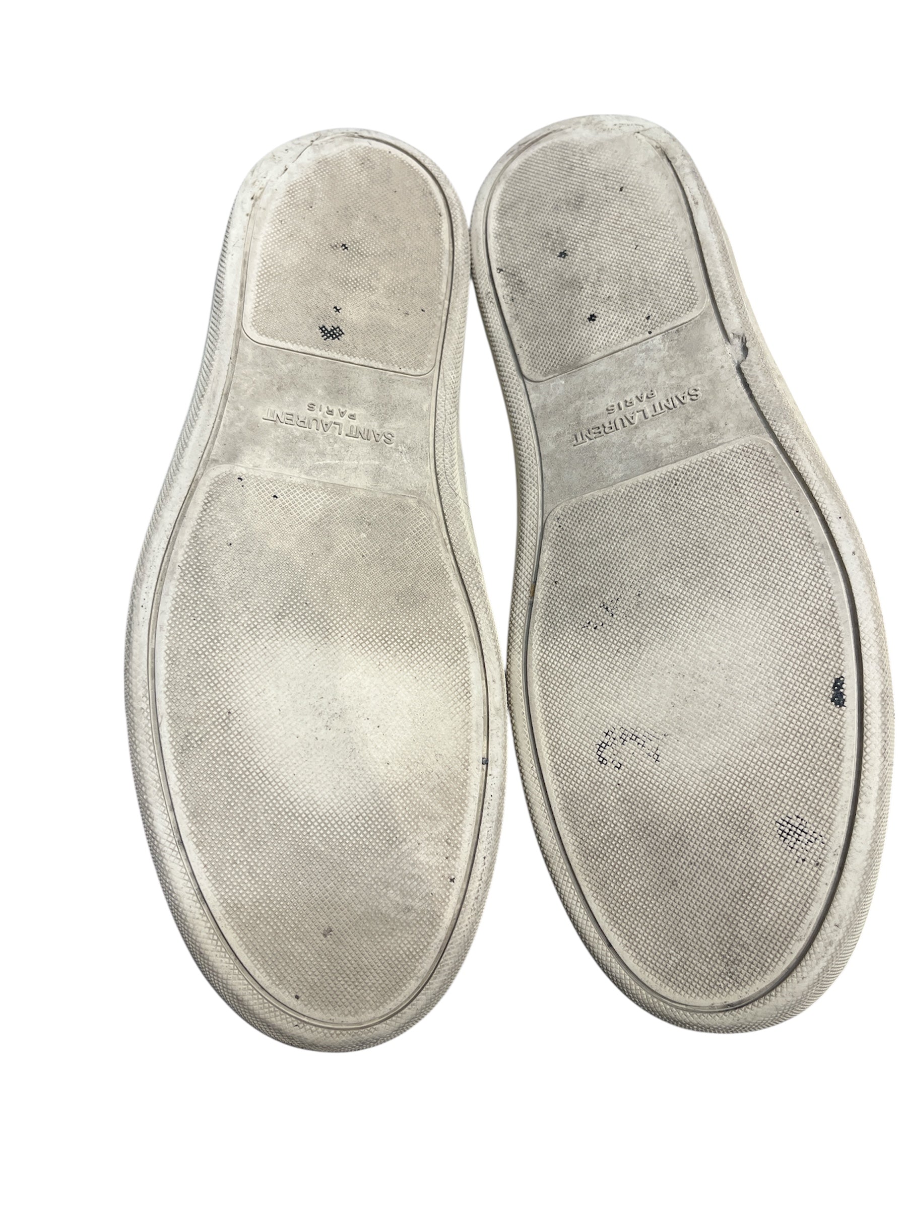 SAINT LAURENT/Hi-Sneakers/EU 41/Nylon/WHT/MESH BLUE LEATHER view 4