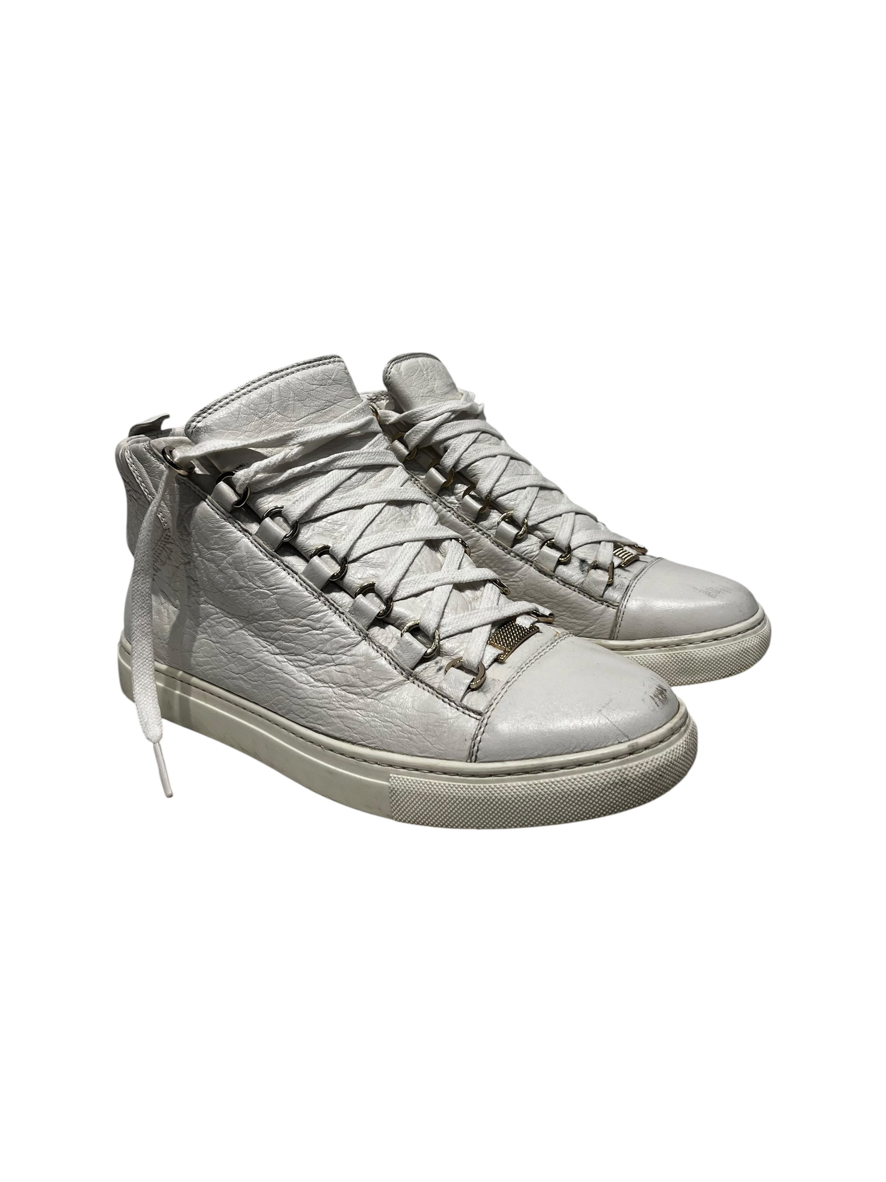 BALENCIAGA/Hi-Sneakers/EU 40/Leather/WHT/Arena High Top view 1
