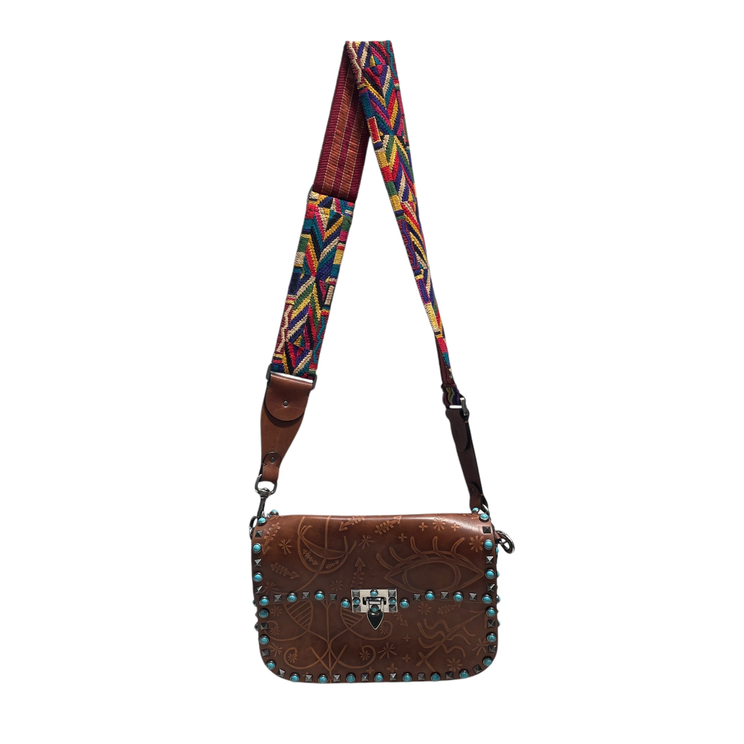 VALENTINO GARAVANI/Cross Body Bag/M/All Over Print/Leather/BRW/ view 1
