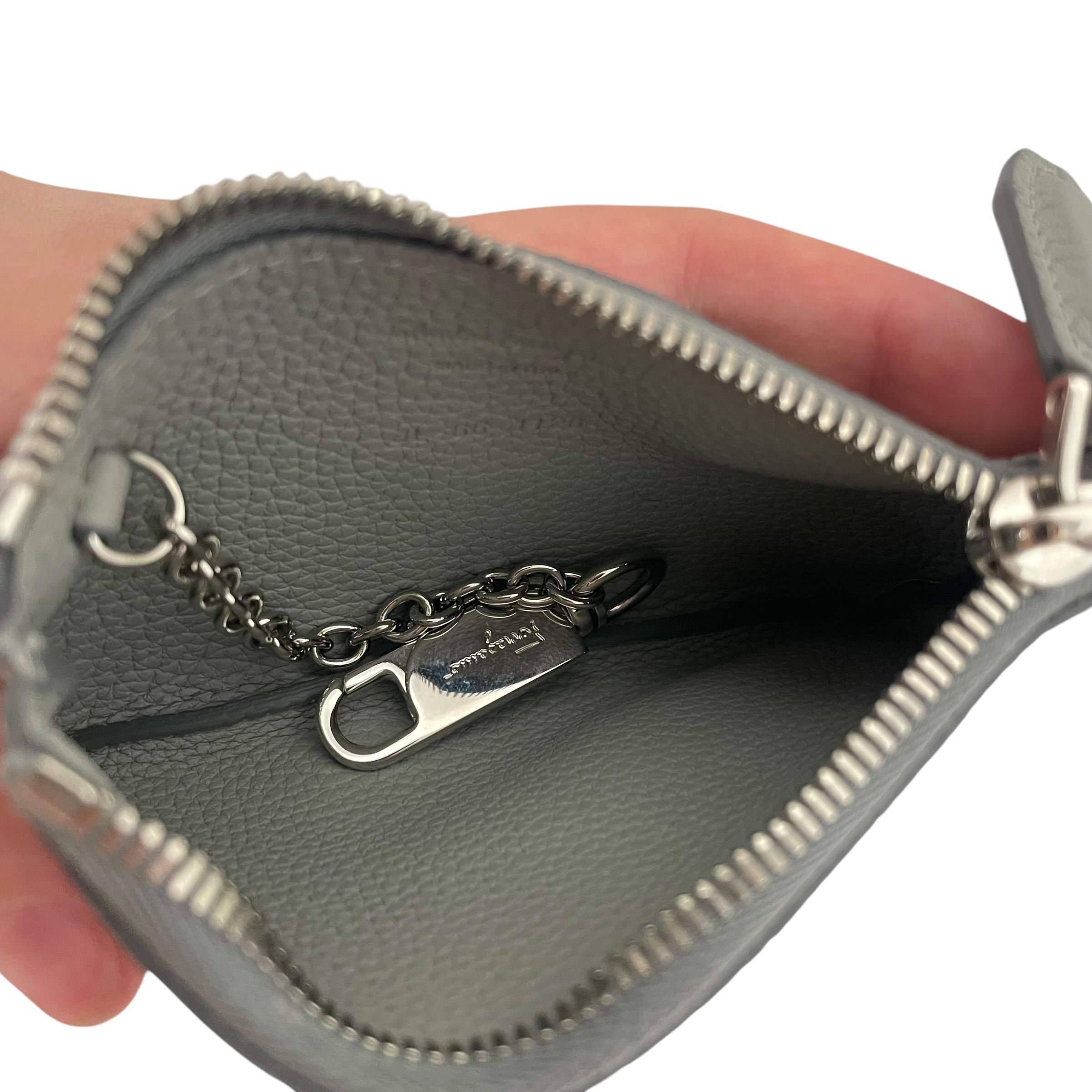 Salvatore Ferragamo/Coin Wallet/Leather/GRY/L's/COIN POUCH view 4