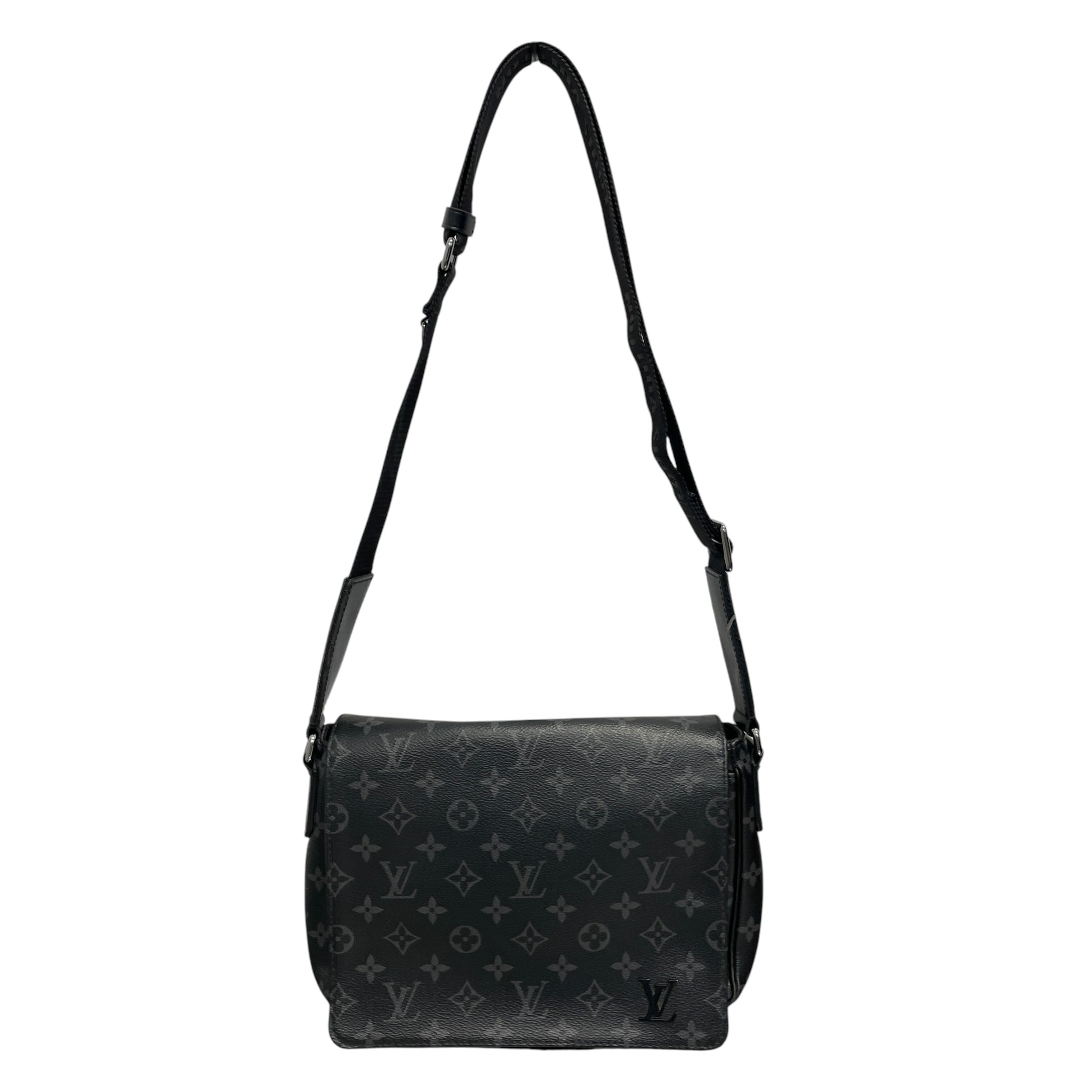 LOUIS VUITTON/Cross Body Bag/Monogram/Leather/BLK/LOUIS VUITTON MESSANGER BAG view 1