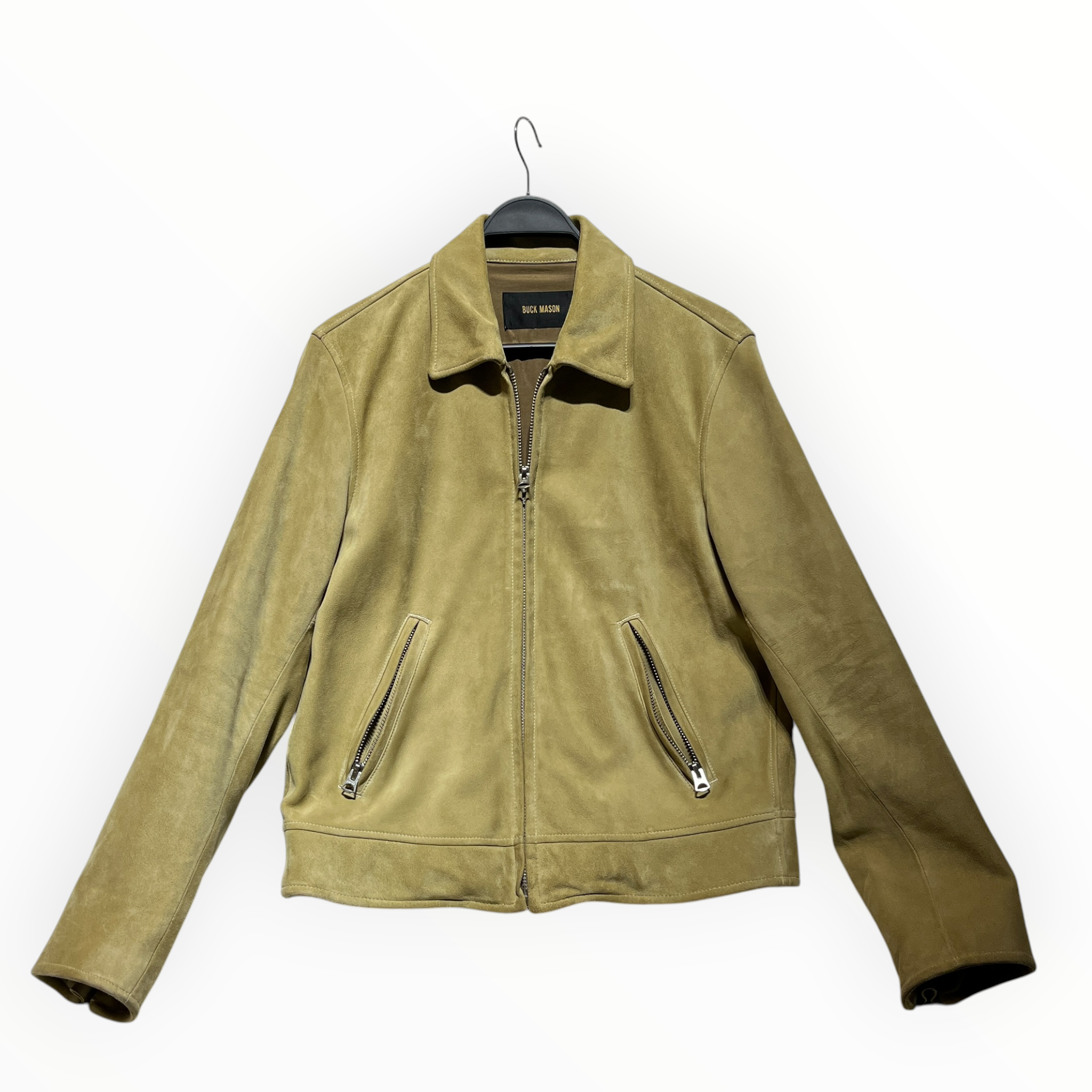 BUCK MASON/Jacket/L/Suede/KHK/ view 1