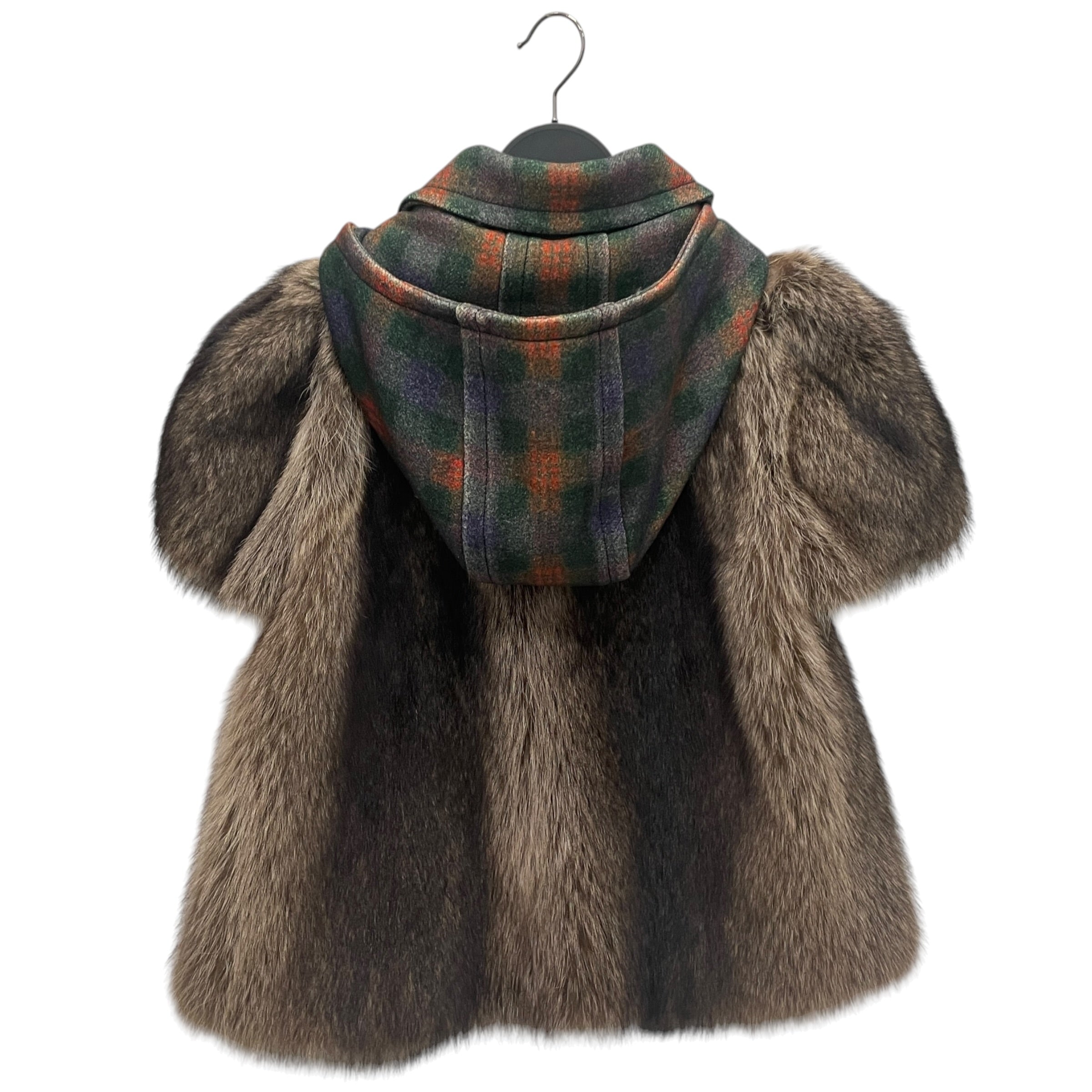 MIU MIU/Jacket/44/Plaid/Wool/MLT/SS COAT FUR HYBRID PREFALL 2010 view 2