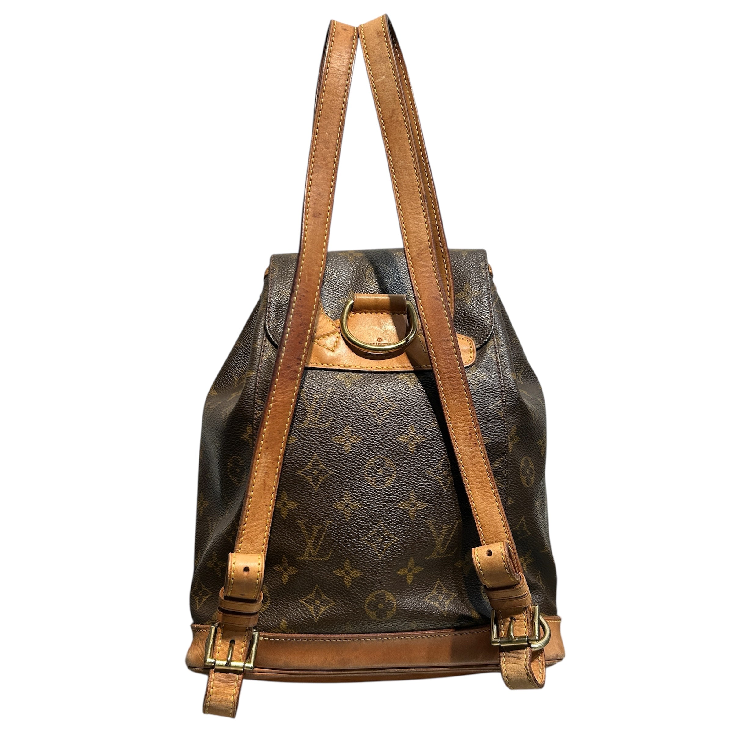 LOUIS VUITTON/Backpack/Monogram/Leather/BRW/Montsouris Backpack view 2