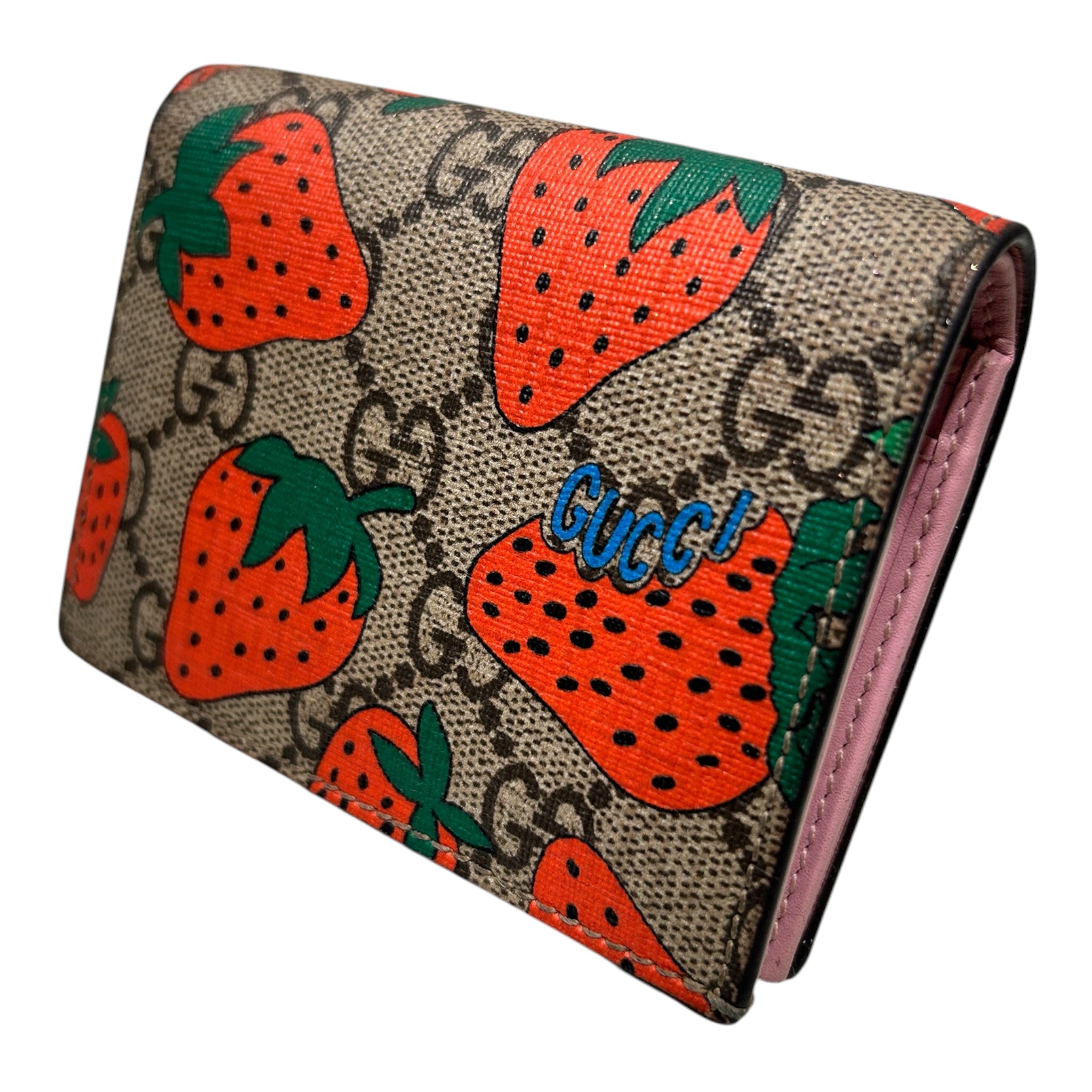 GUCCI/Wallet/Monogram/Leather/BRW/STRAWBERRY PRINT view 1